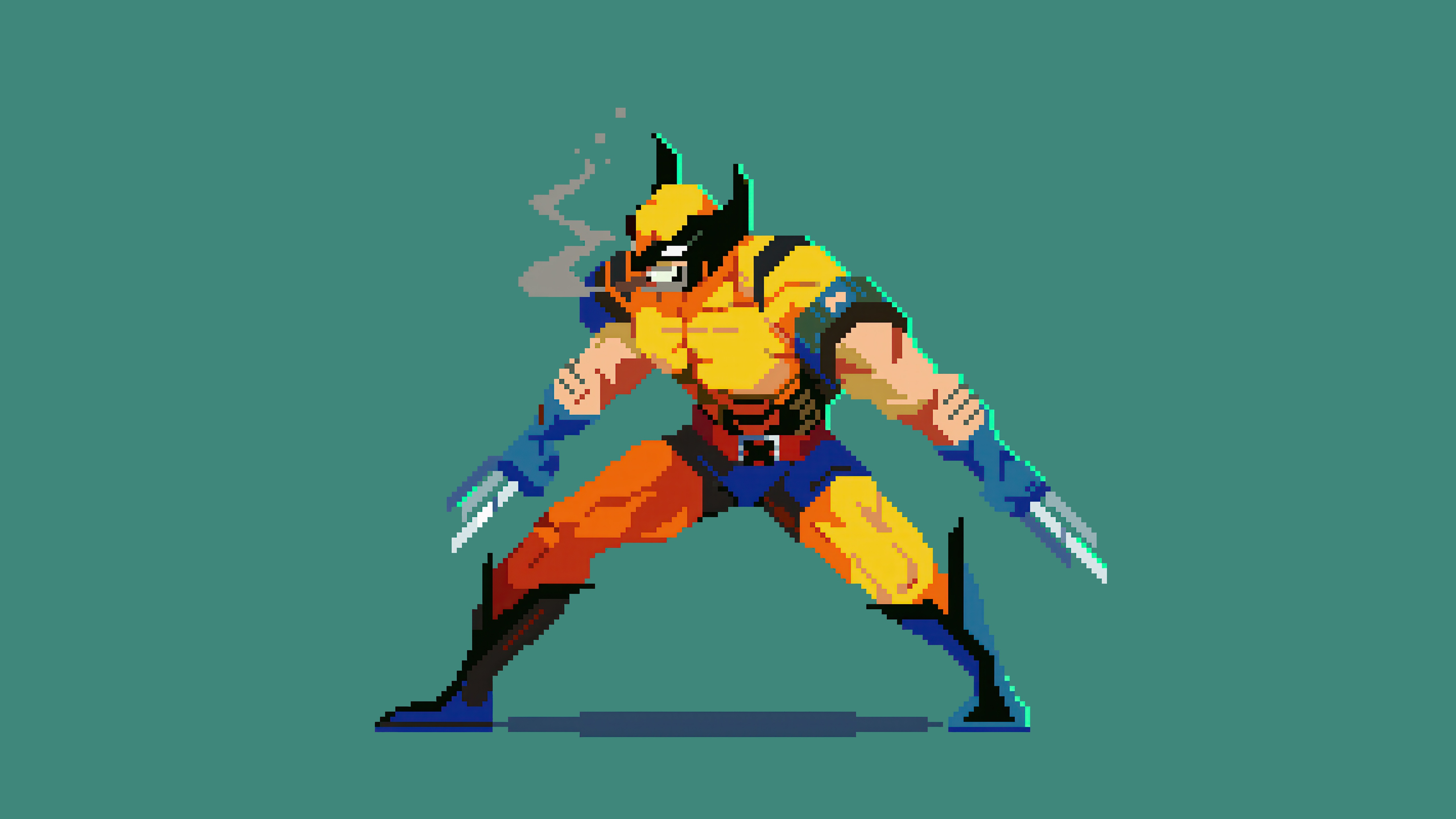 Wolverine 8 Bit Pixel Art HD Wallpaper