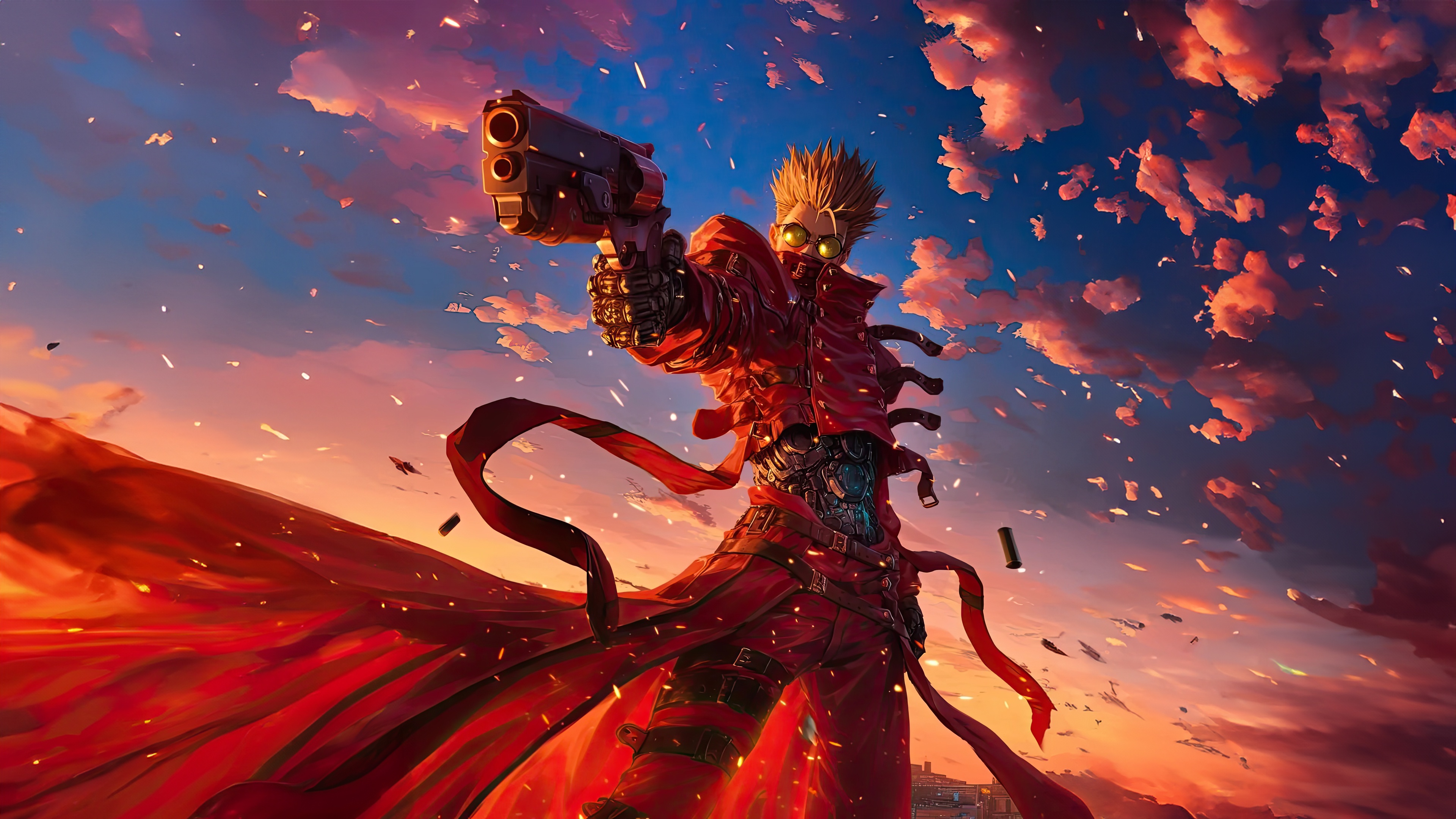 Vash The Stampede with Double Guns HD Wallpaper
