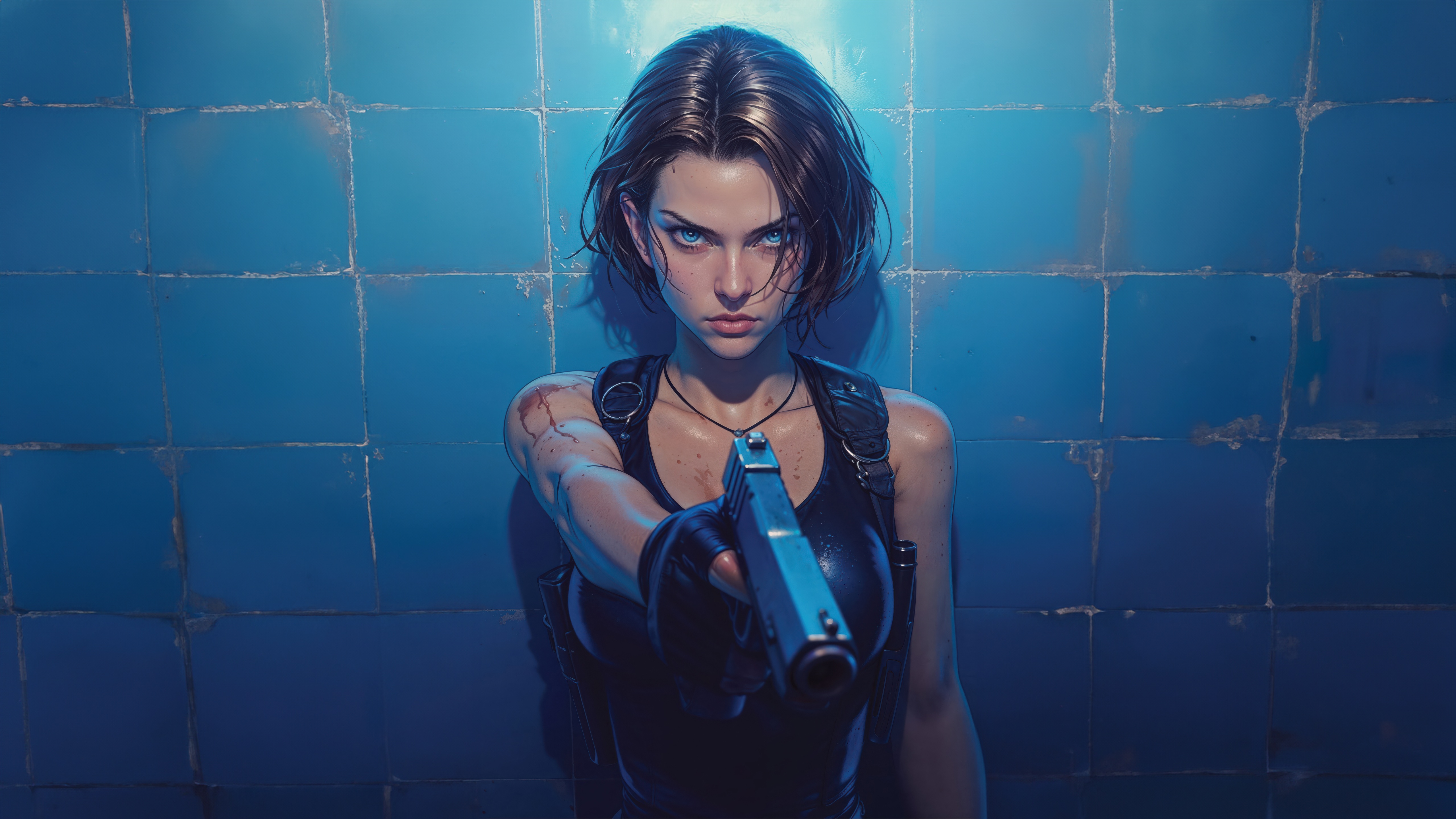 Jill Valentine holding a gun in Resident Evil HD Wallpaper