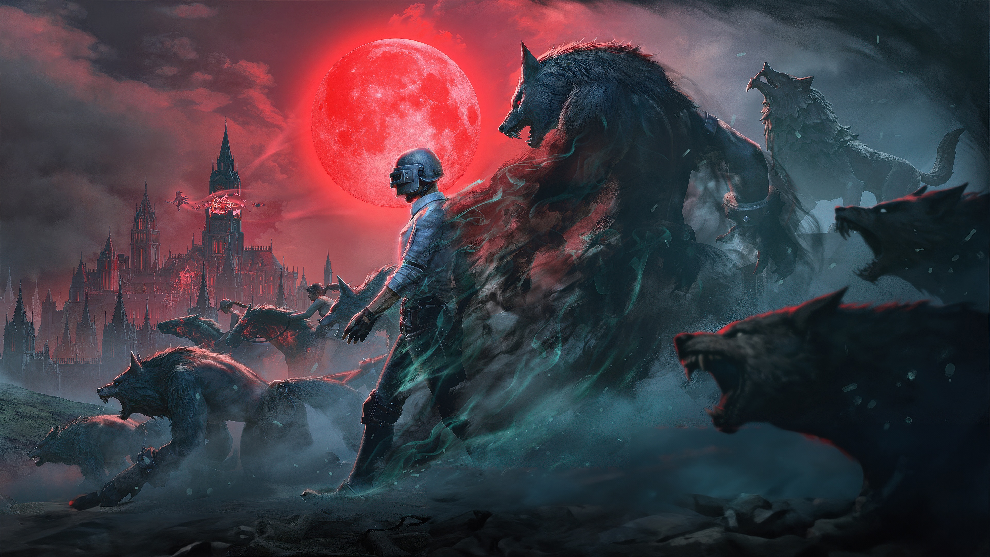 PUBG Mobile Blood Moon Werewolf Attack HD Wallpaper