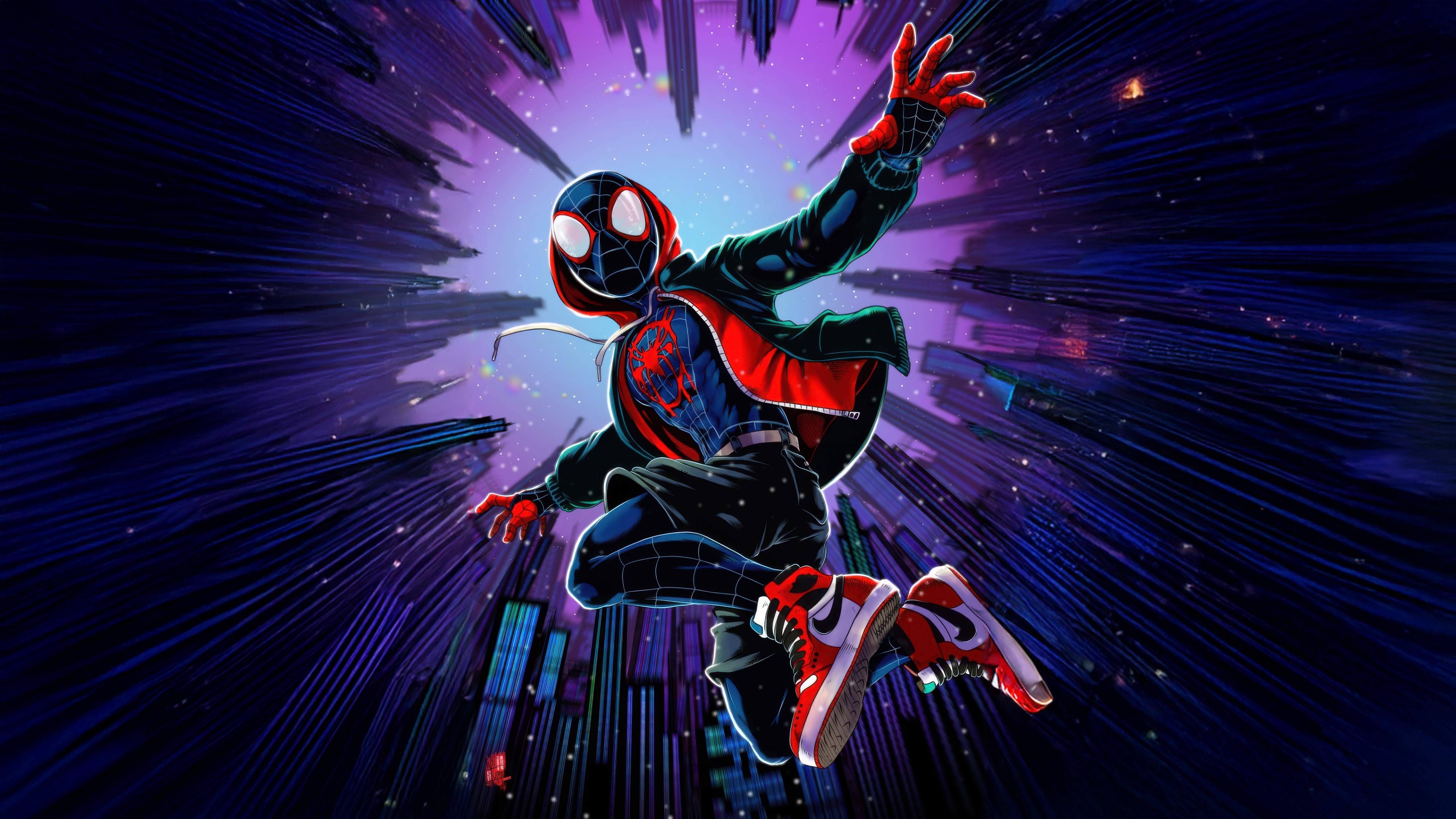 Miles Morales in Action HD Wallpaper