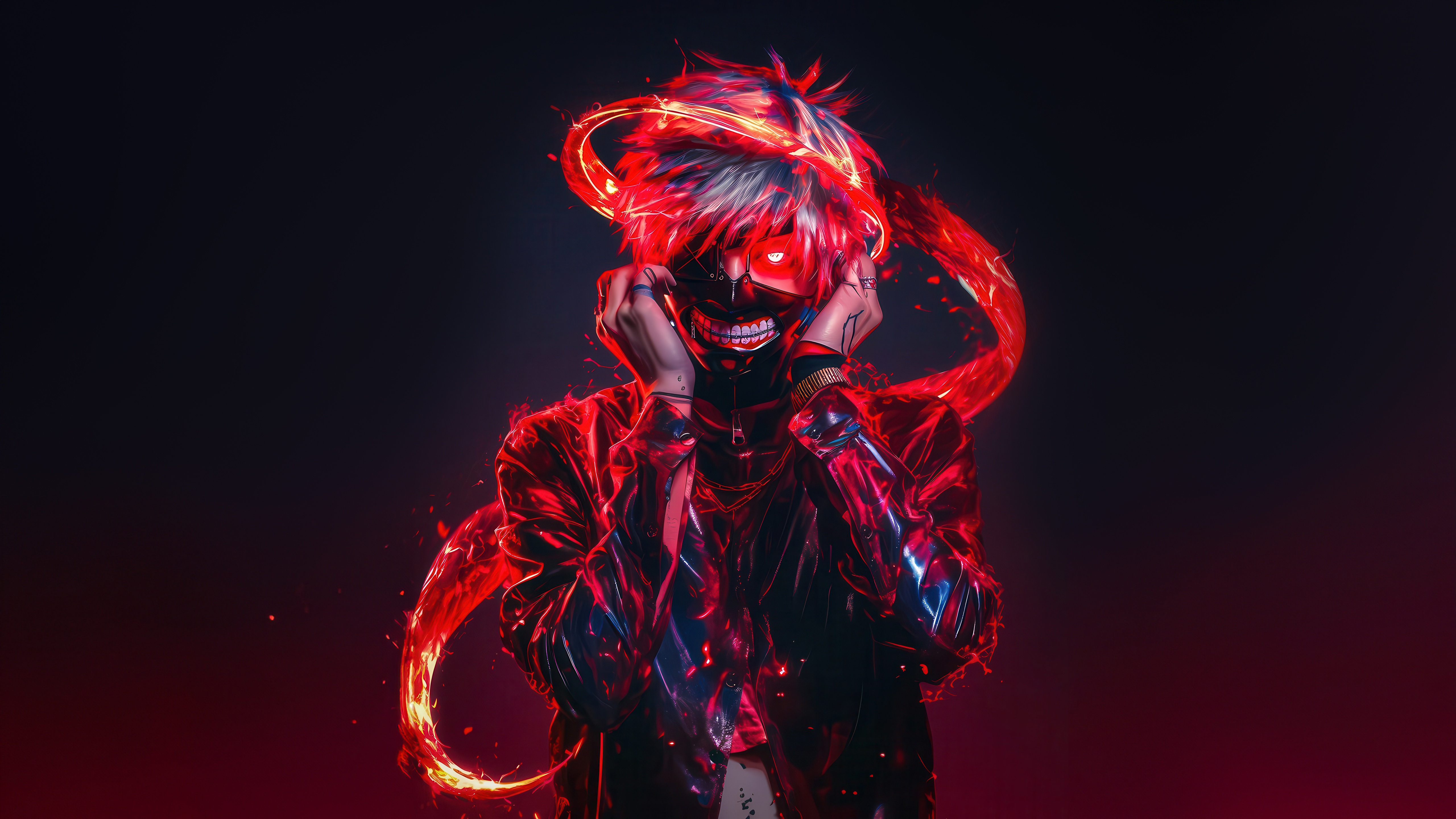 Tokyo Ghoul Ken Kaneki with Red Aura HD Wallpaper