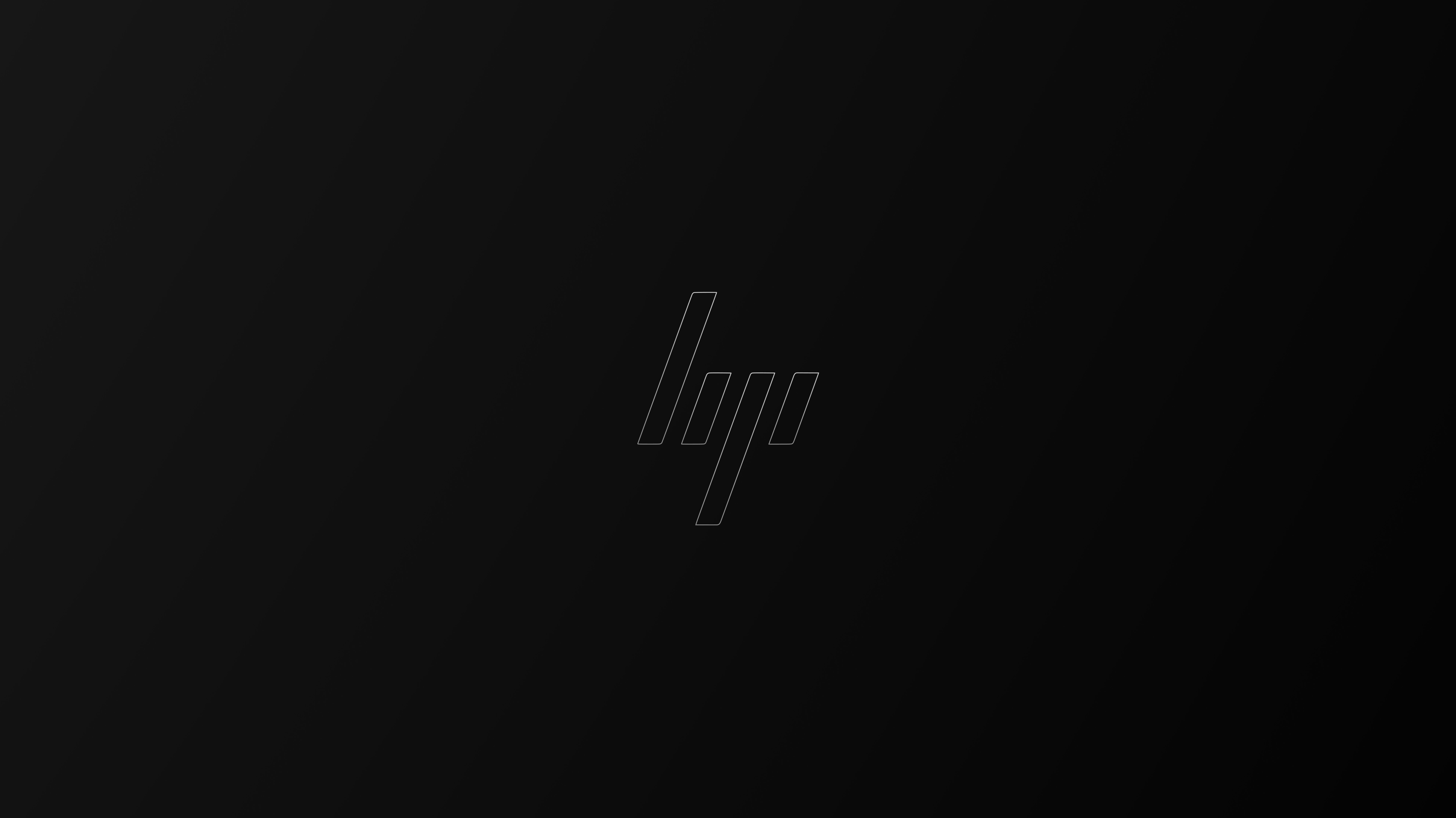HP Logo on Black Background HD Wallpaper