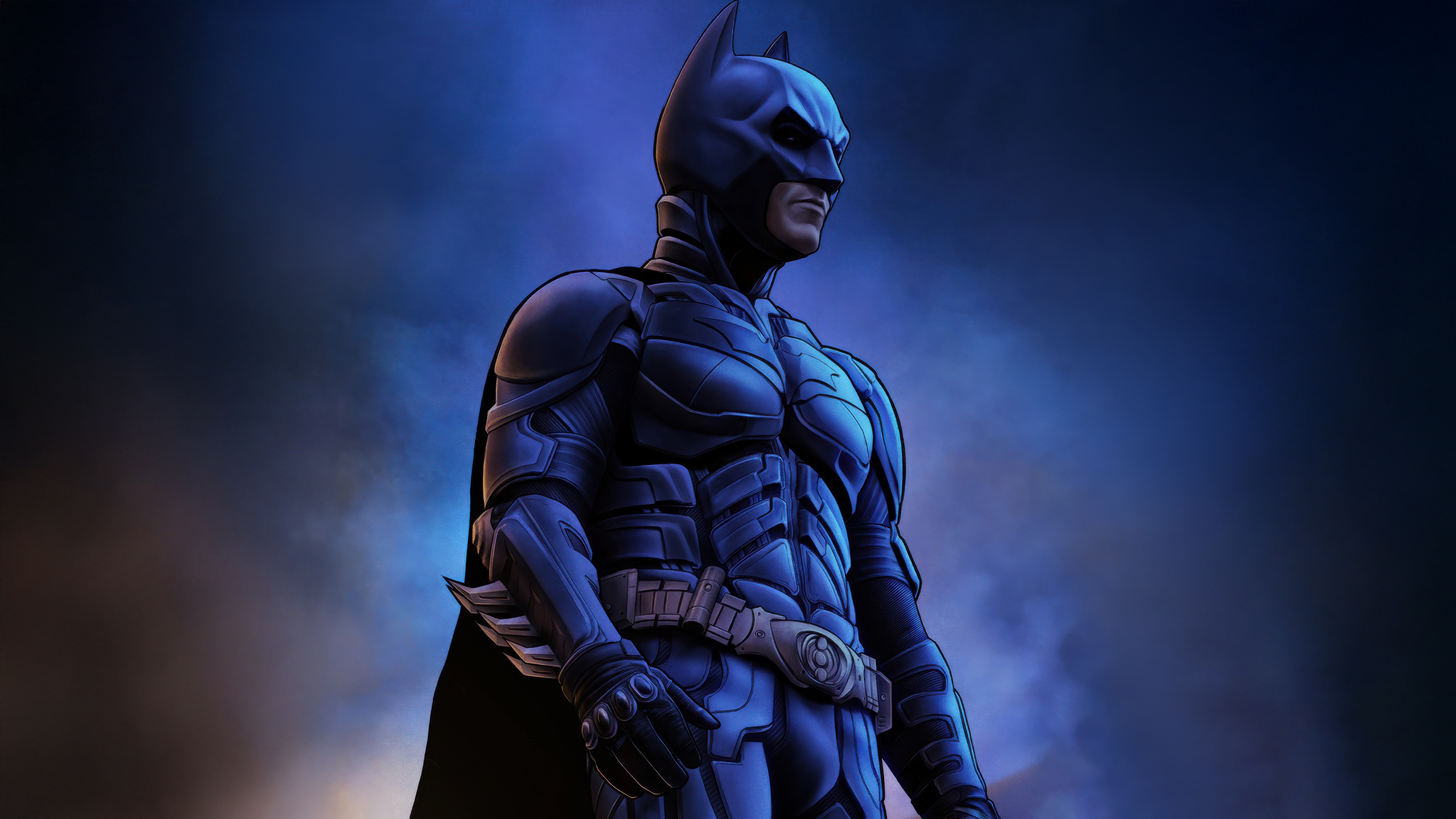 Batman in his armored suit HD Wallpaper