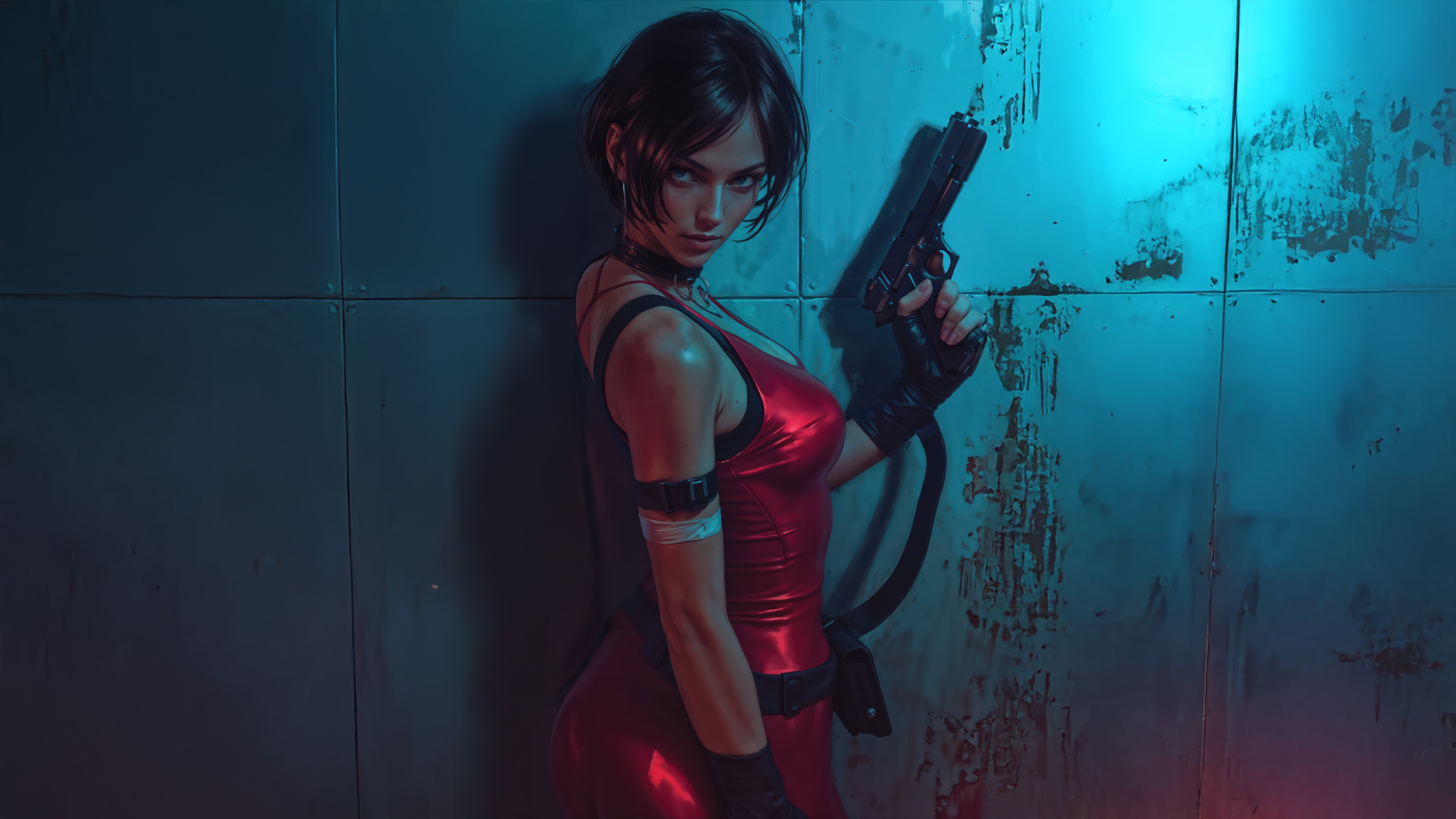 Ada Wong from Resident Evil holding a gun HD Wallpaper