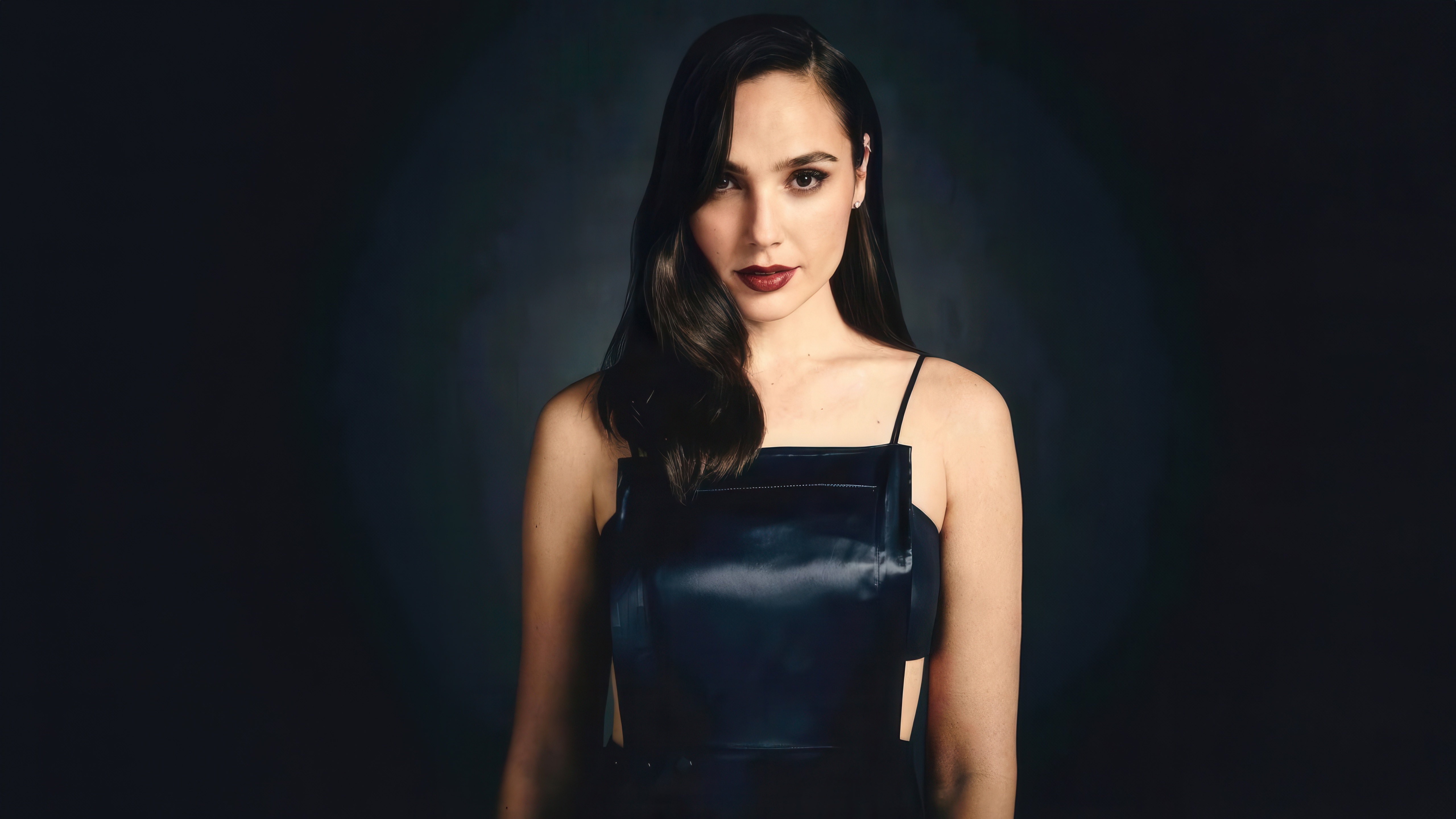 Gal Gadot Poses in a Dark Dress HD Wallpaper