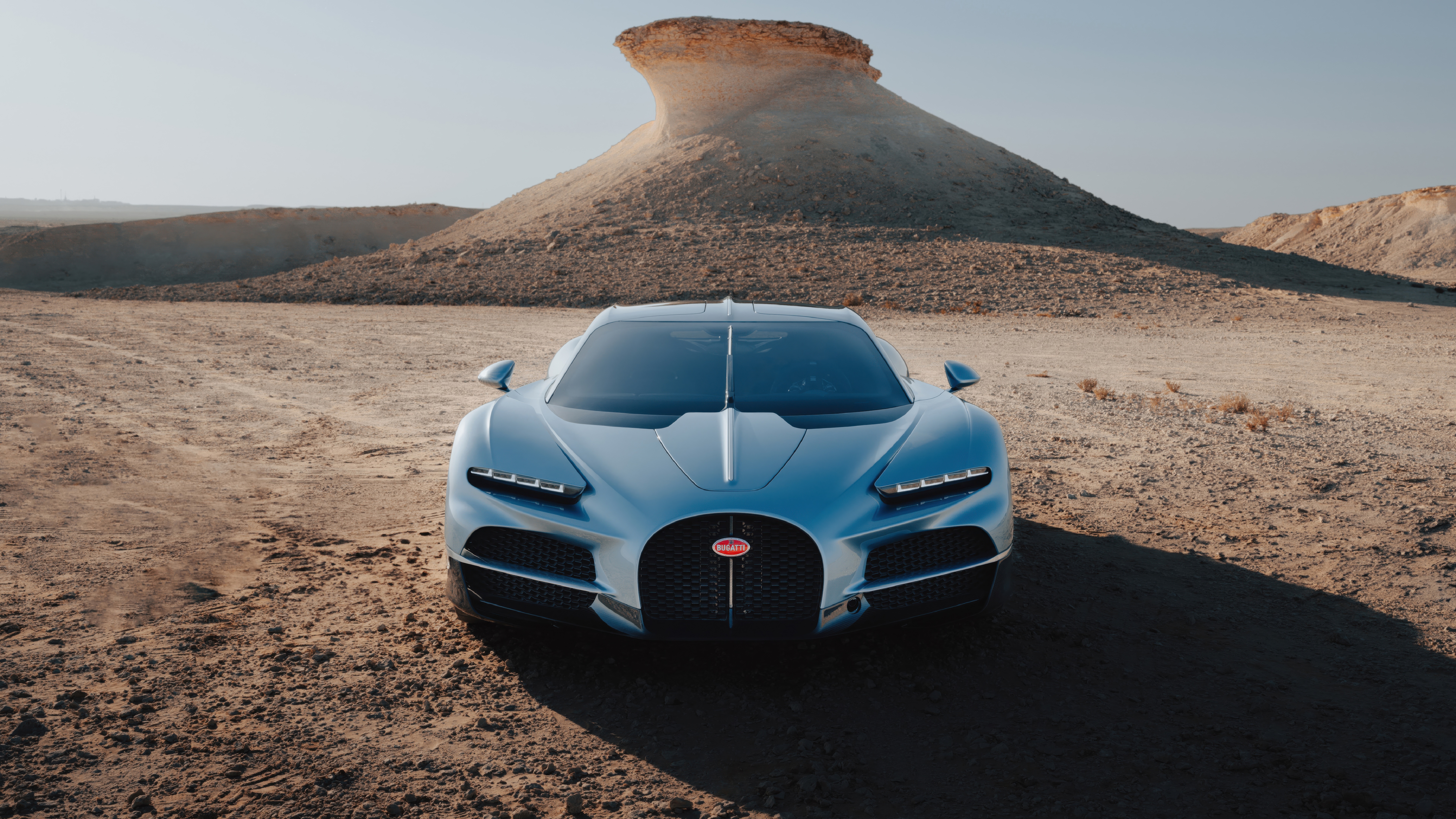 Bugatti Tourbillon in Doha Desert HD Wallpaper