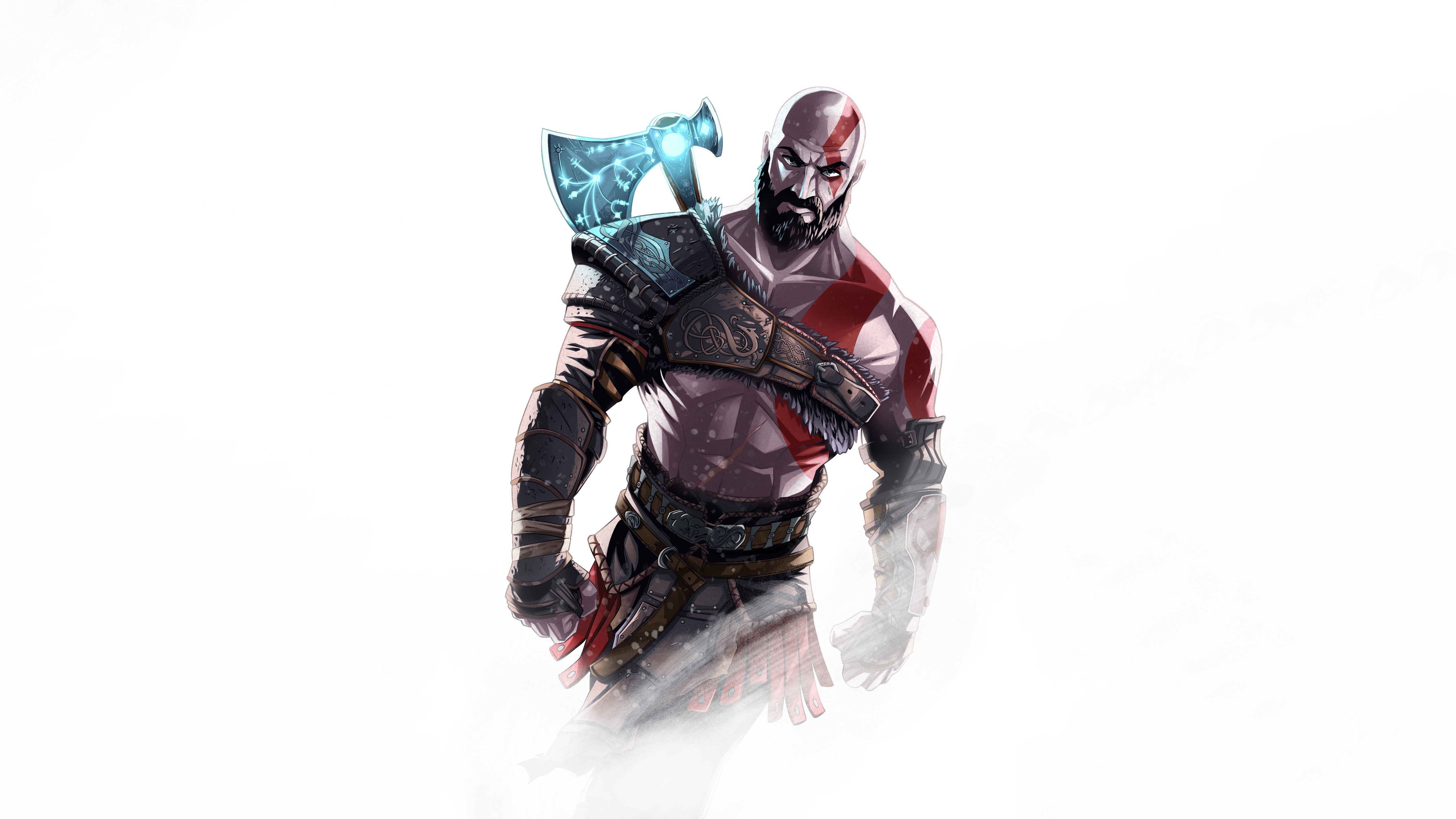 Kratos with Leviathan Axe HD Wallpaper