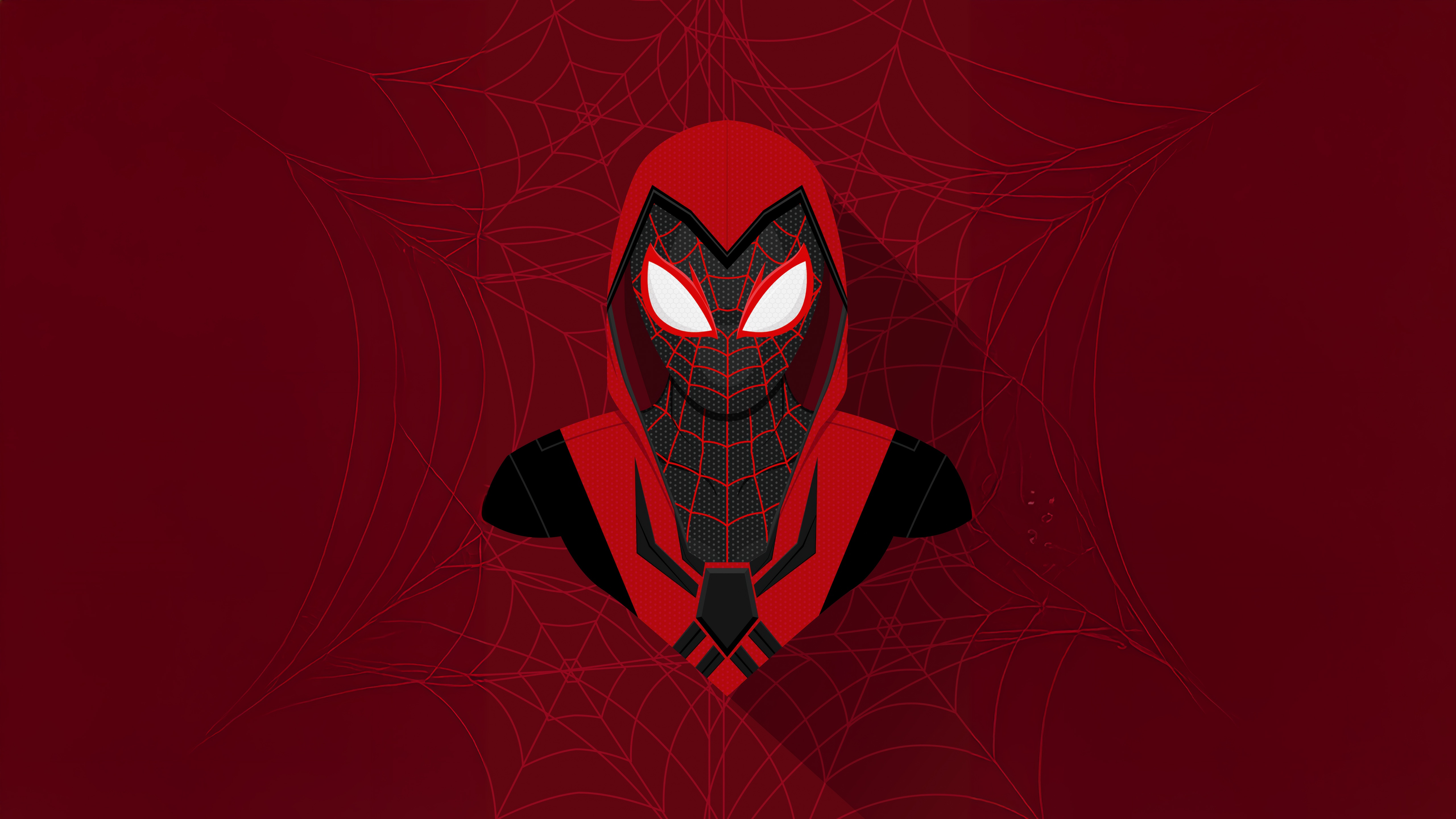Miles Morales Spider-Man in Red Hood HD Wallpaper