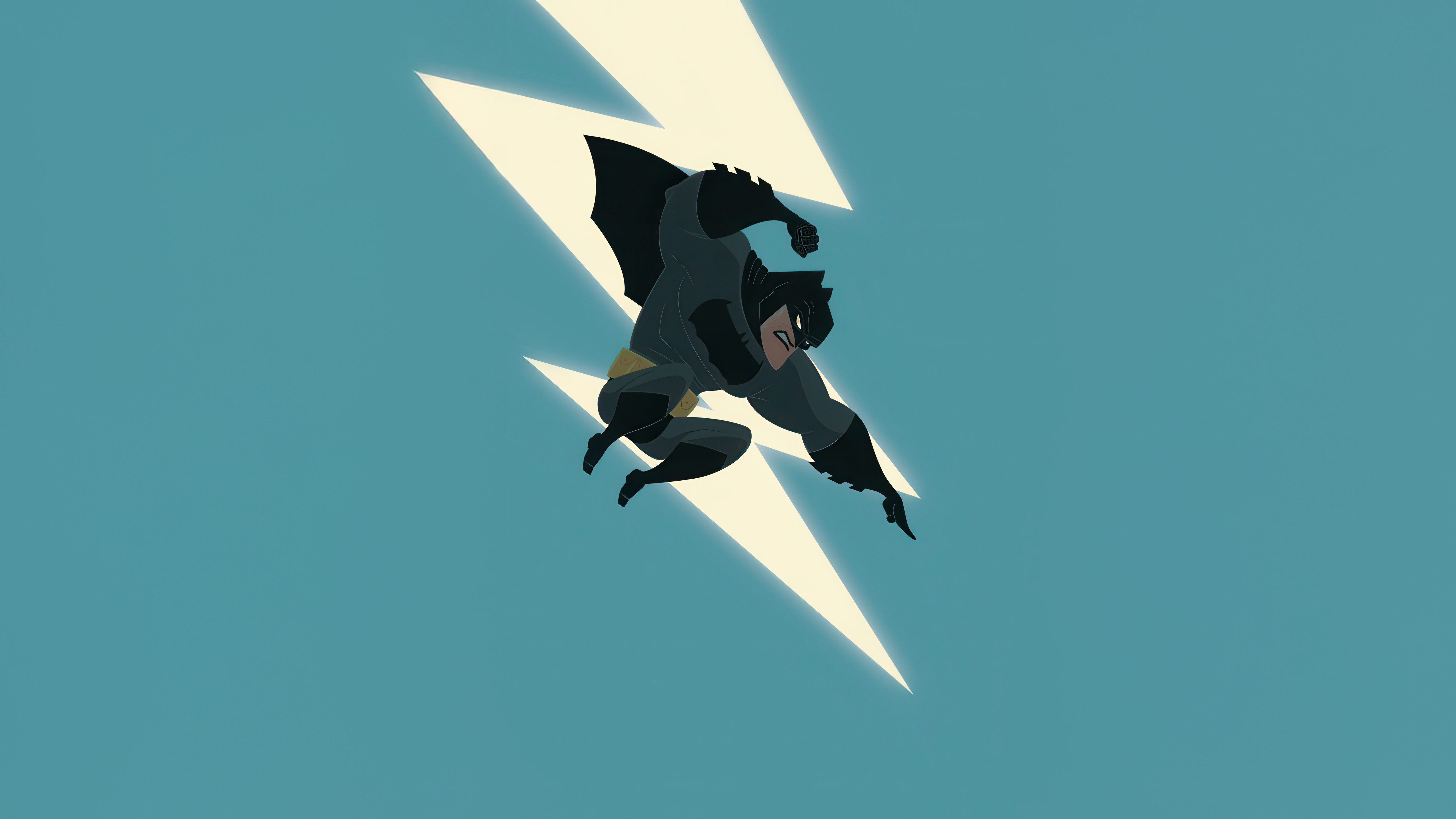 Batman in front of a lightning bolt HD Wallpaper