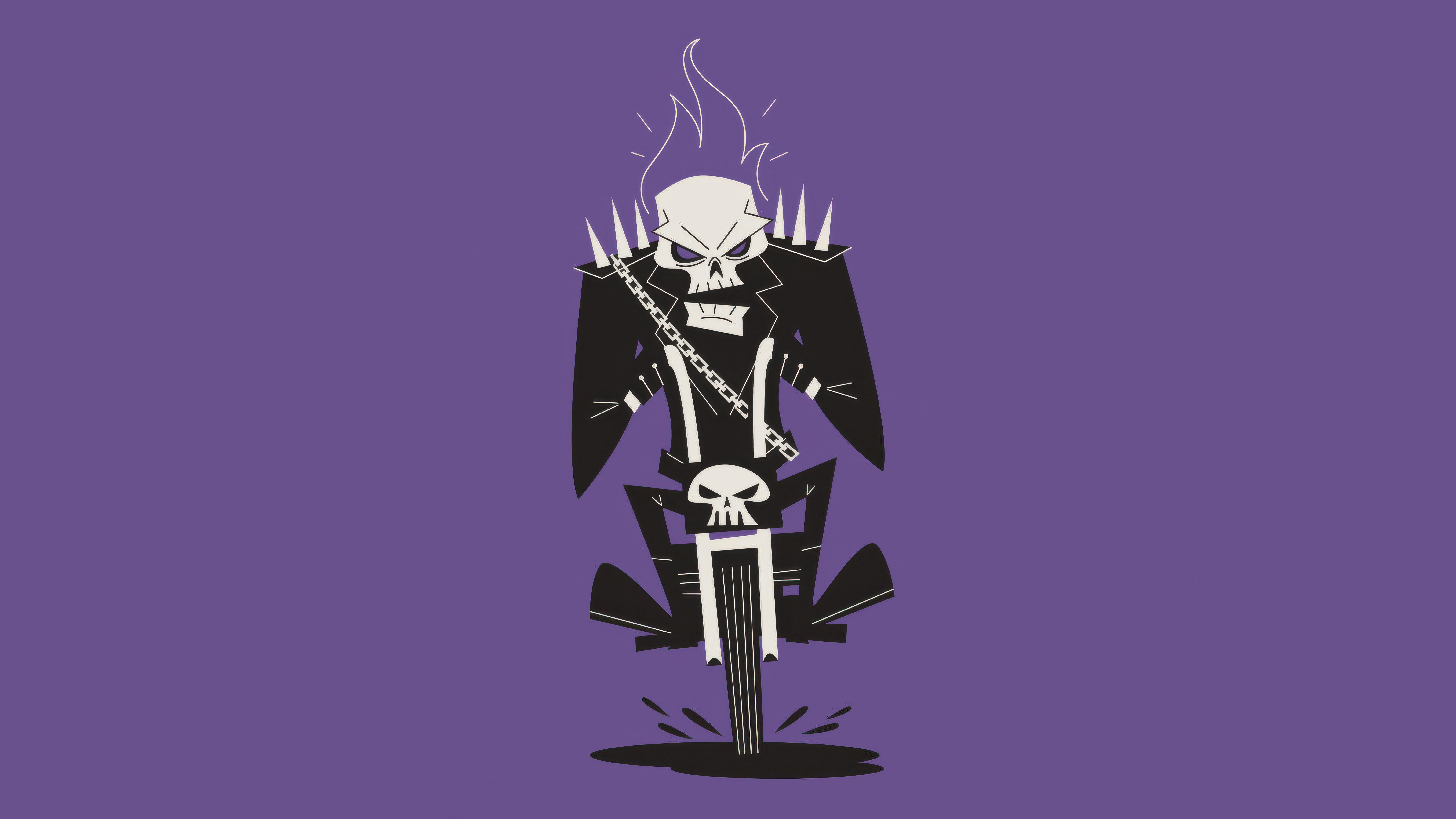 Ghost Rider on a Motorcycle HD Wallpaper