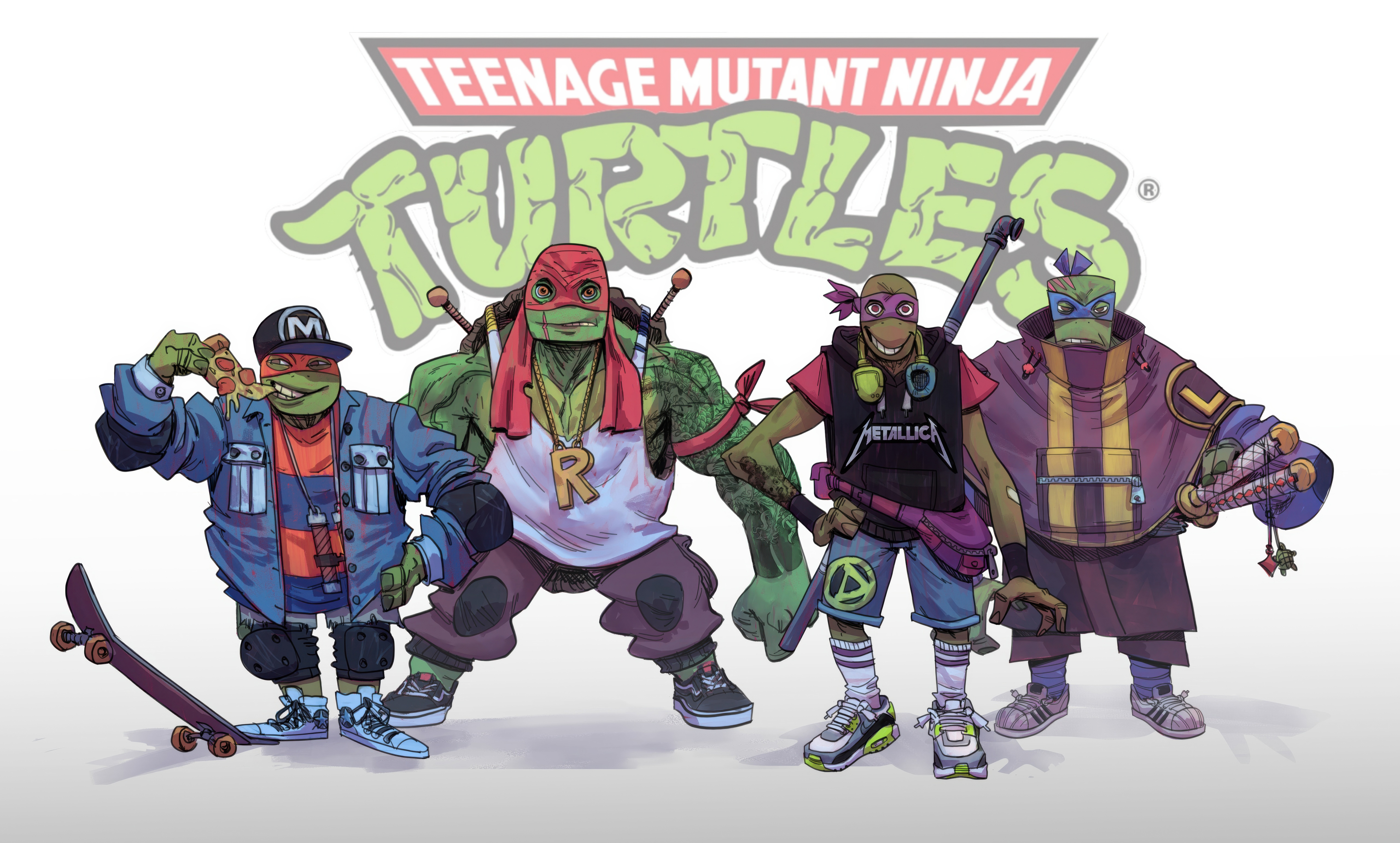 Teenage Mutant Ninja Turtles Team Posing HD Wallpaper