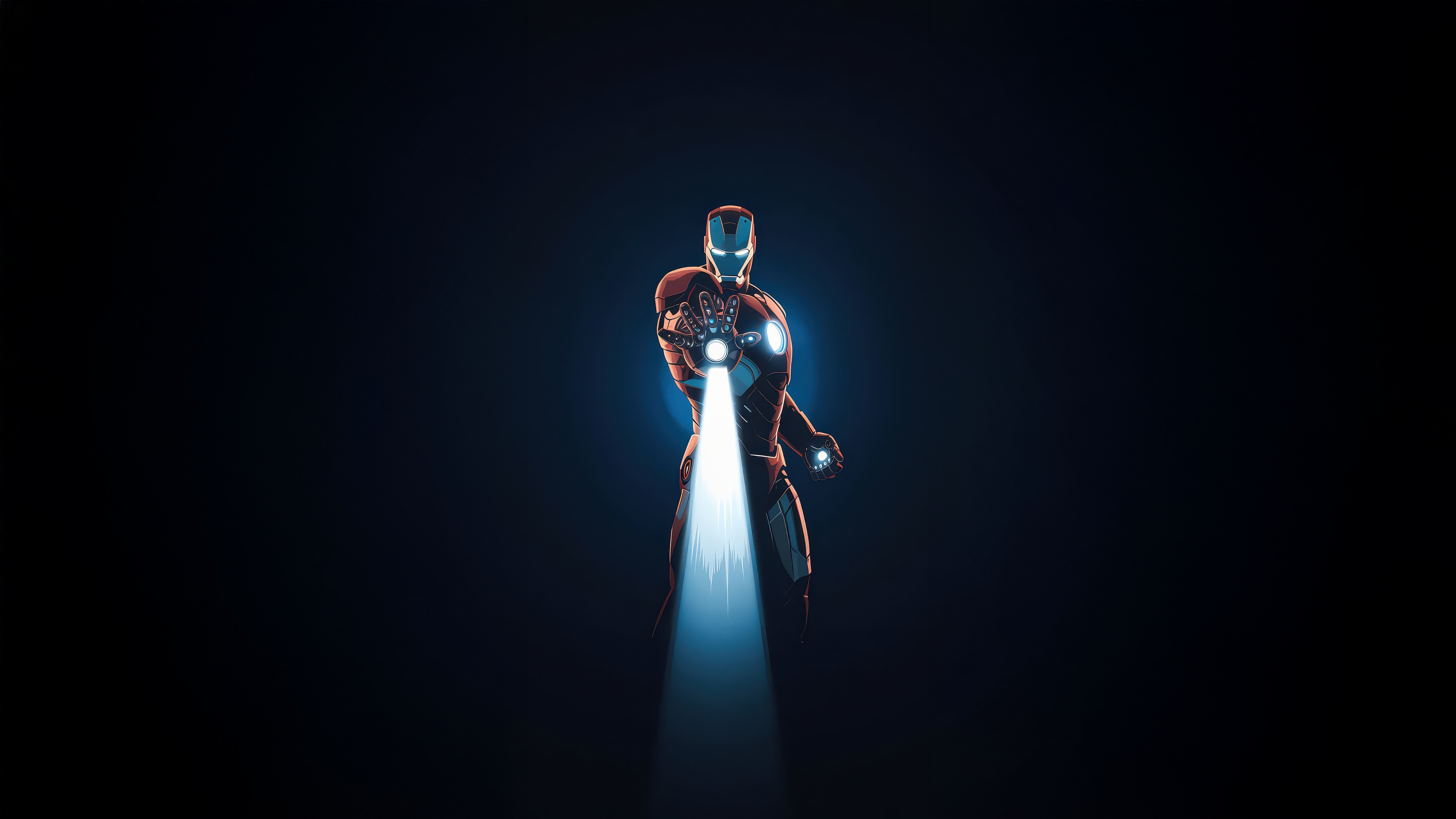 Iron Man Shooting Repulsor Beam HD Wallpaper