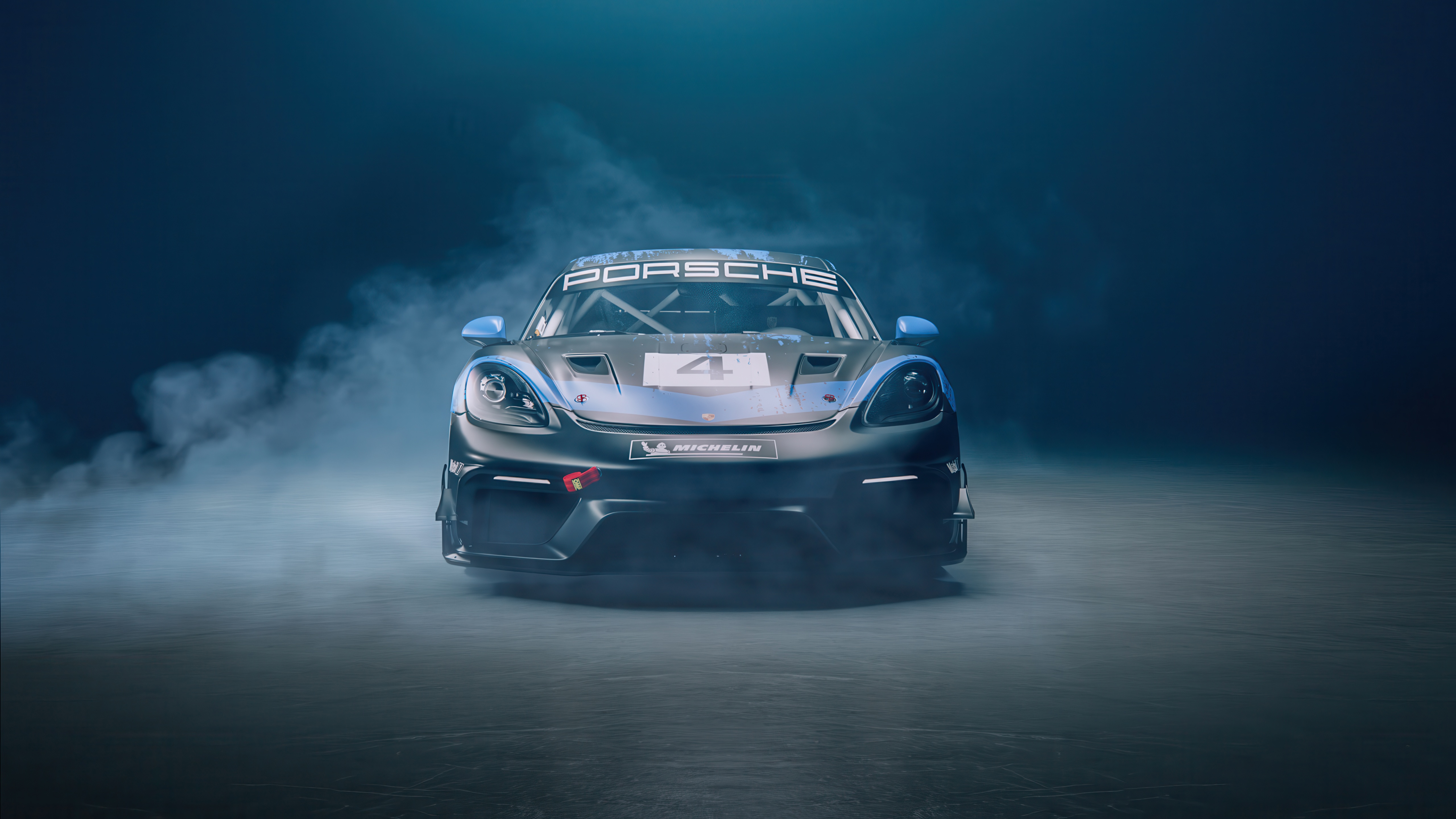 Porsche 718 Cayman GT4 Clubsport race car HD Wallpaper