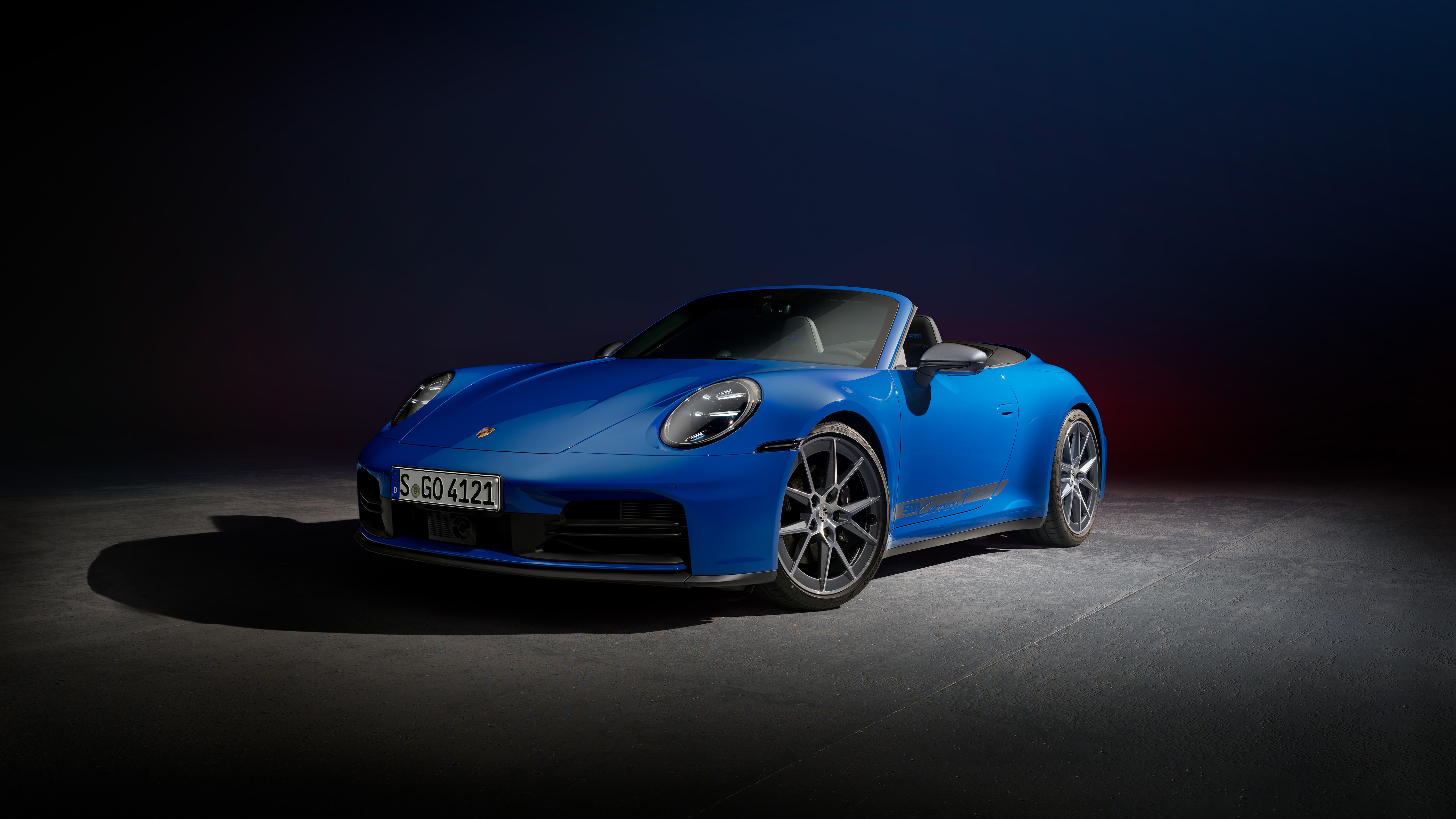 Blue Porsche 911 Carrera T Cabriolet HD Wallpaper