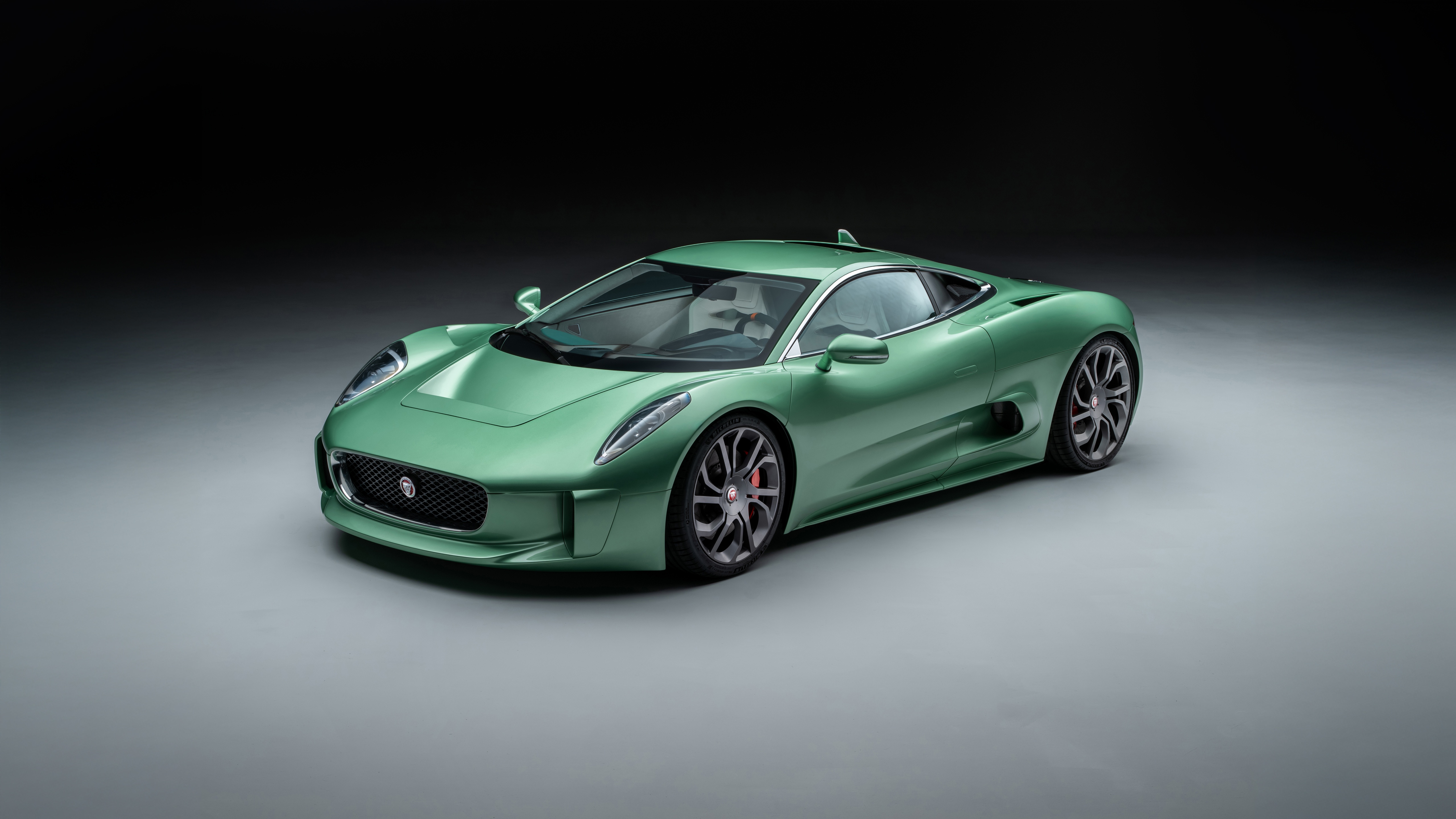 Green Jaguar C-X75 Supercar HD Wallpaper