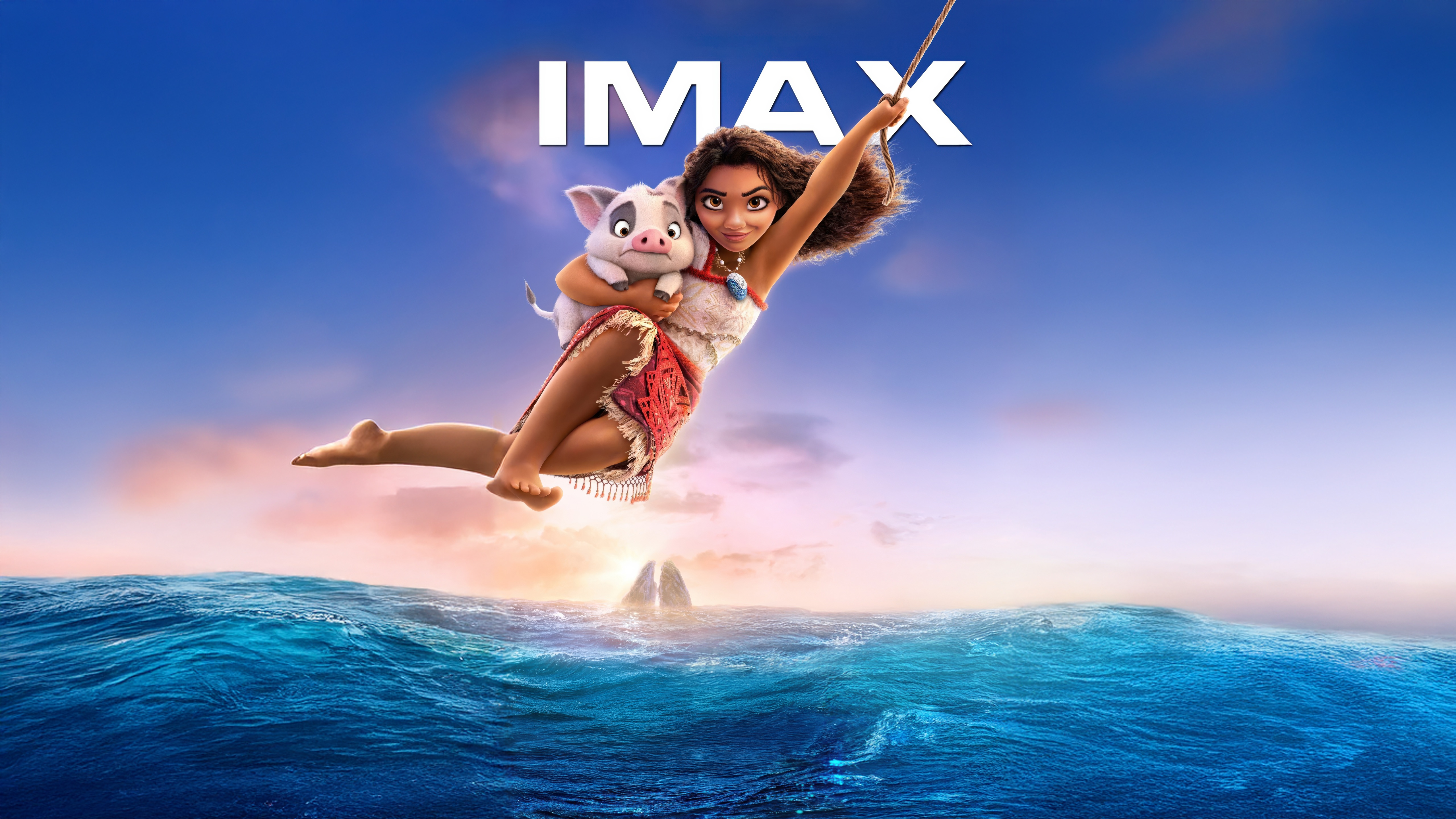 Moana and Pua on IMAX Poster HD Wallpaper