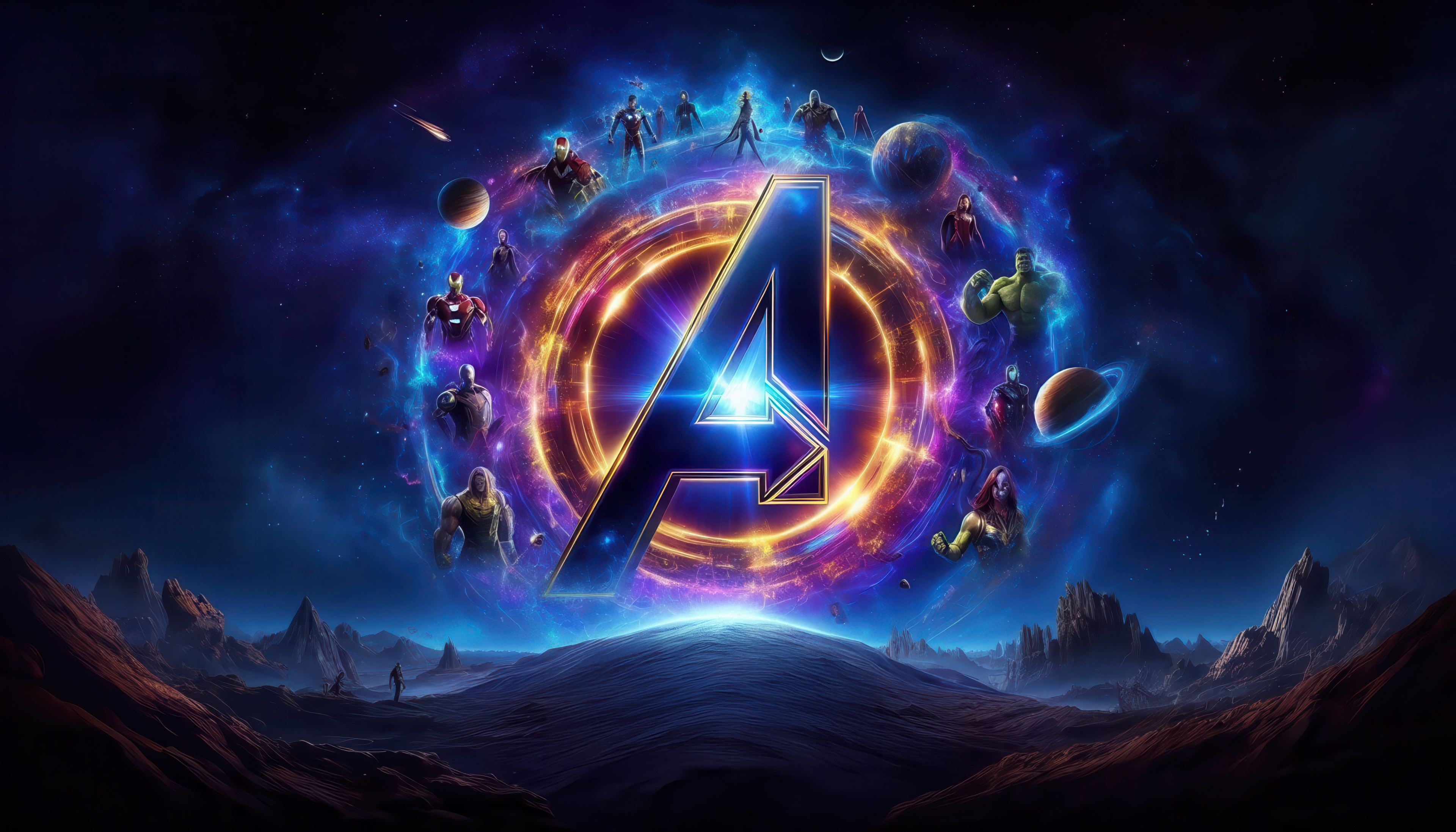 Avengers Endgame Pride Cosmic Art HD Wallpaper