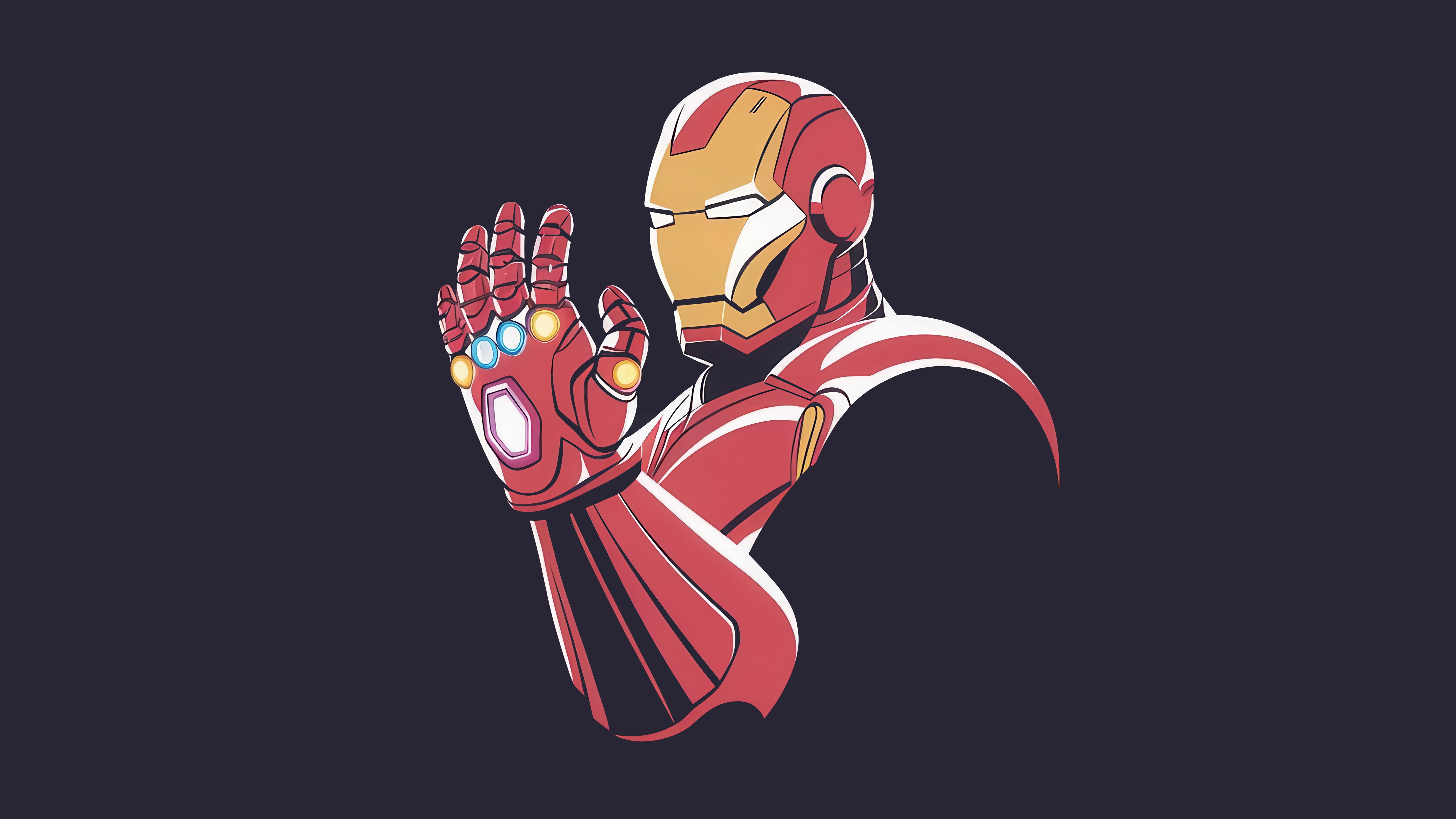 Iron Man with Infinity Gauntlet HD Wallpaper