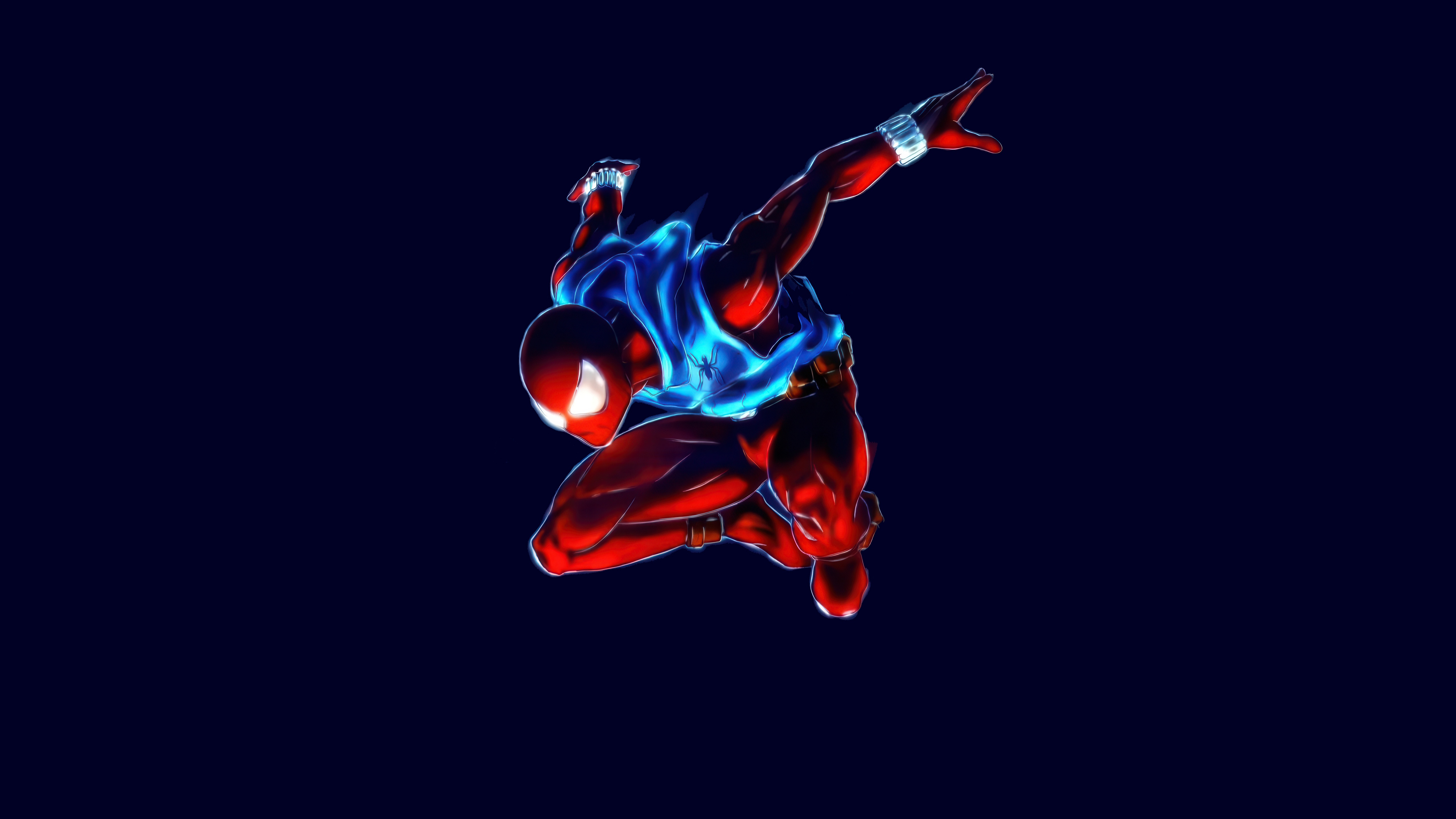 Scarlet Spider in Neon Shadows HD Wallpaper