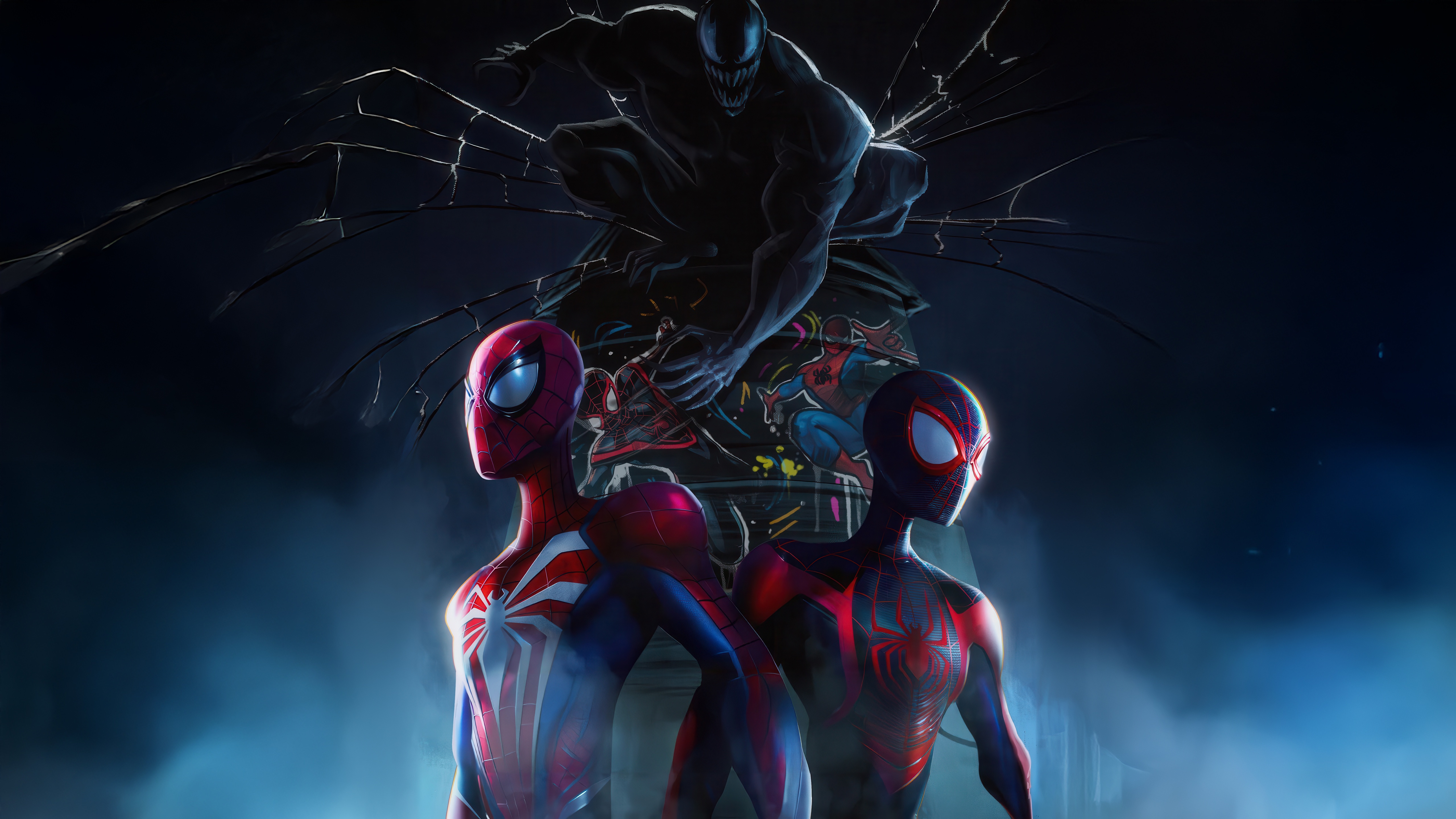 Marvel's Spider-Man 2 Artwork with Venom HD Wallpaper