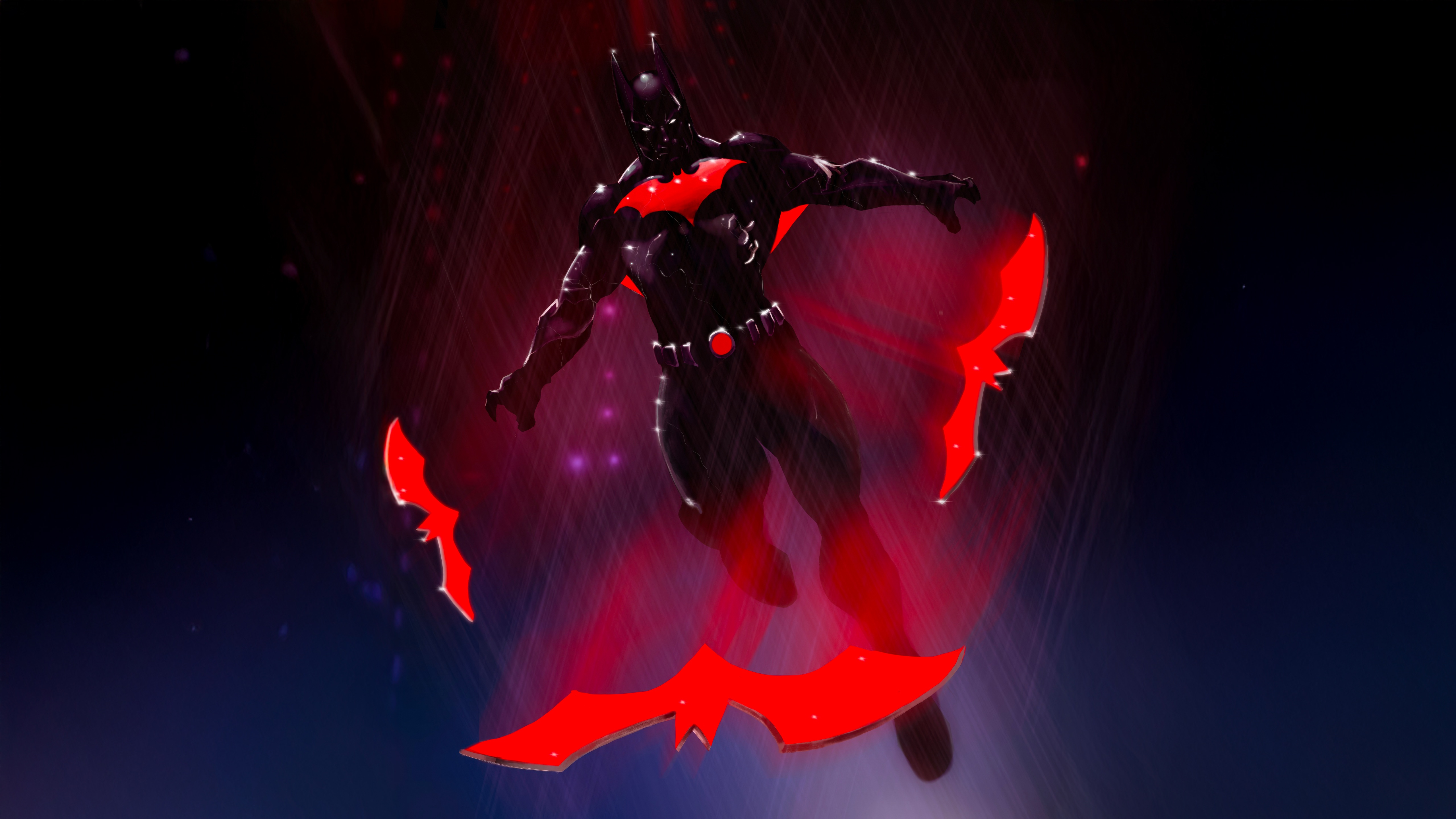 Batman Beyond with red batarangs HD Wallpaper