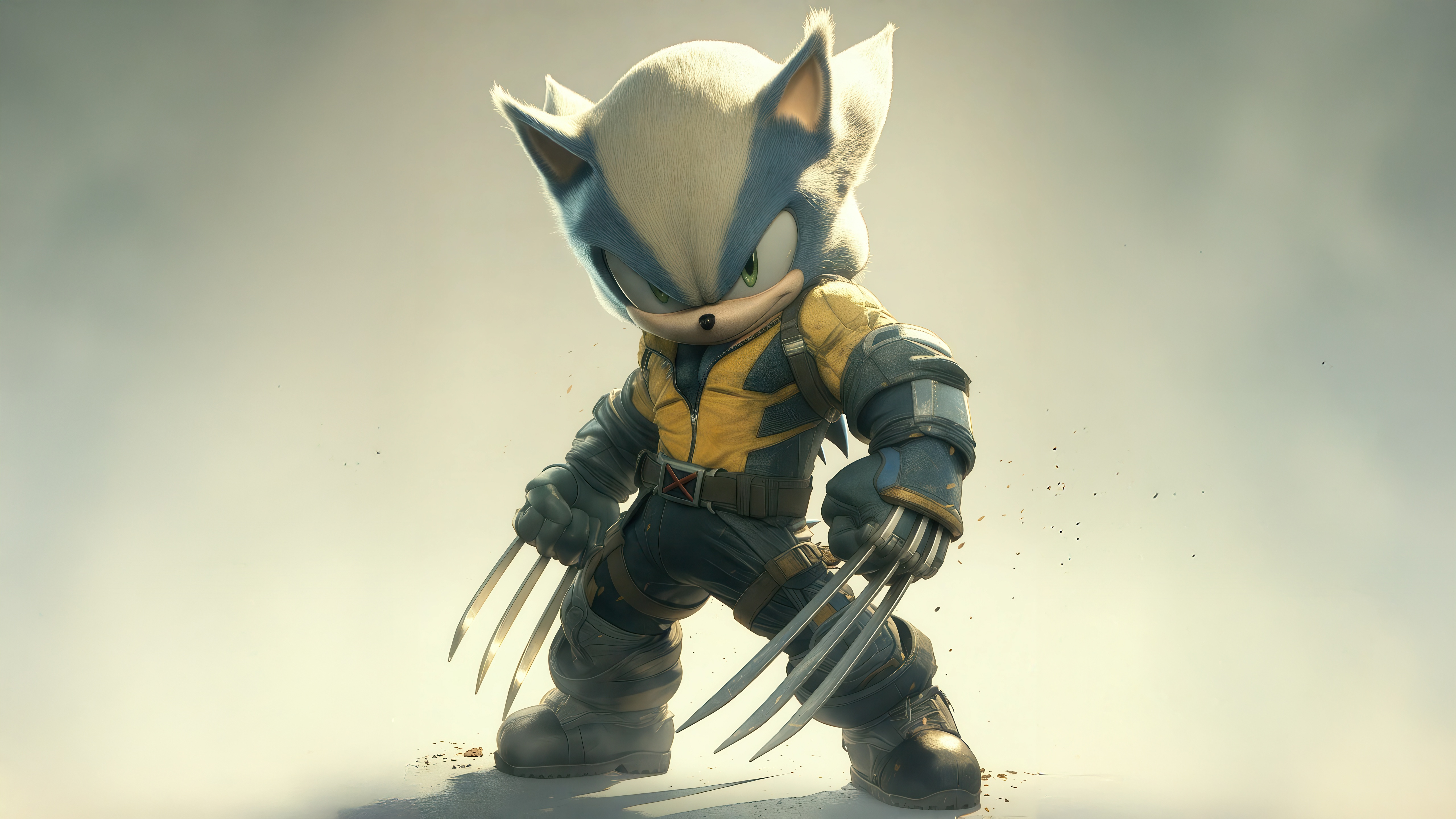 Sonic the Hedgehog as Wolverine HD Wallpaper