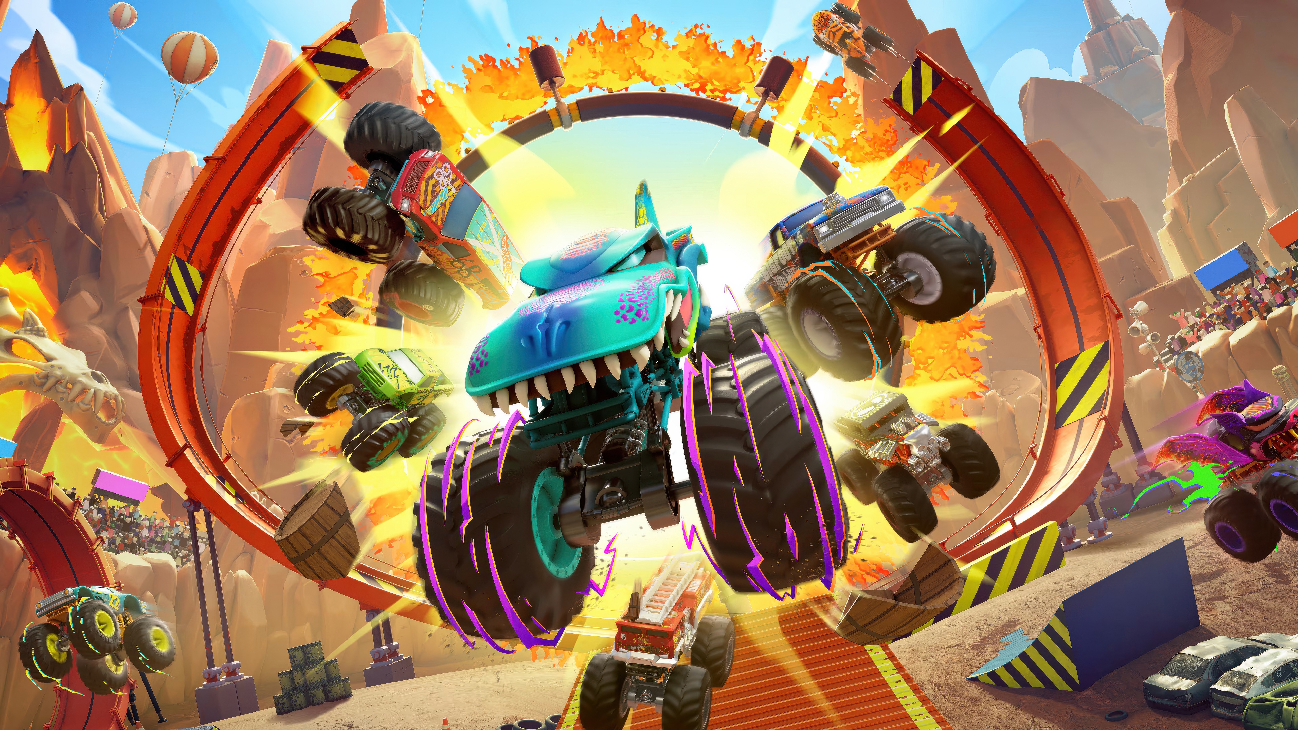 Hot Wheels Monster Trucks Stunt Mayhem HD Wallpaper
