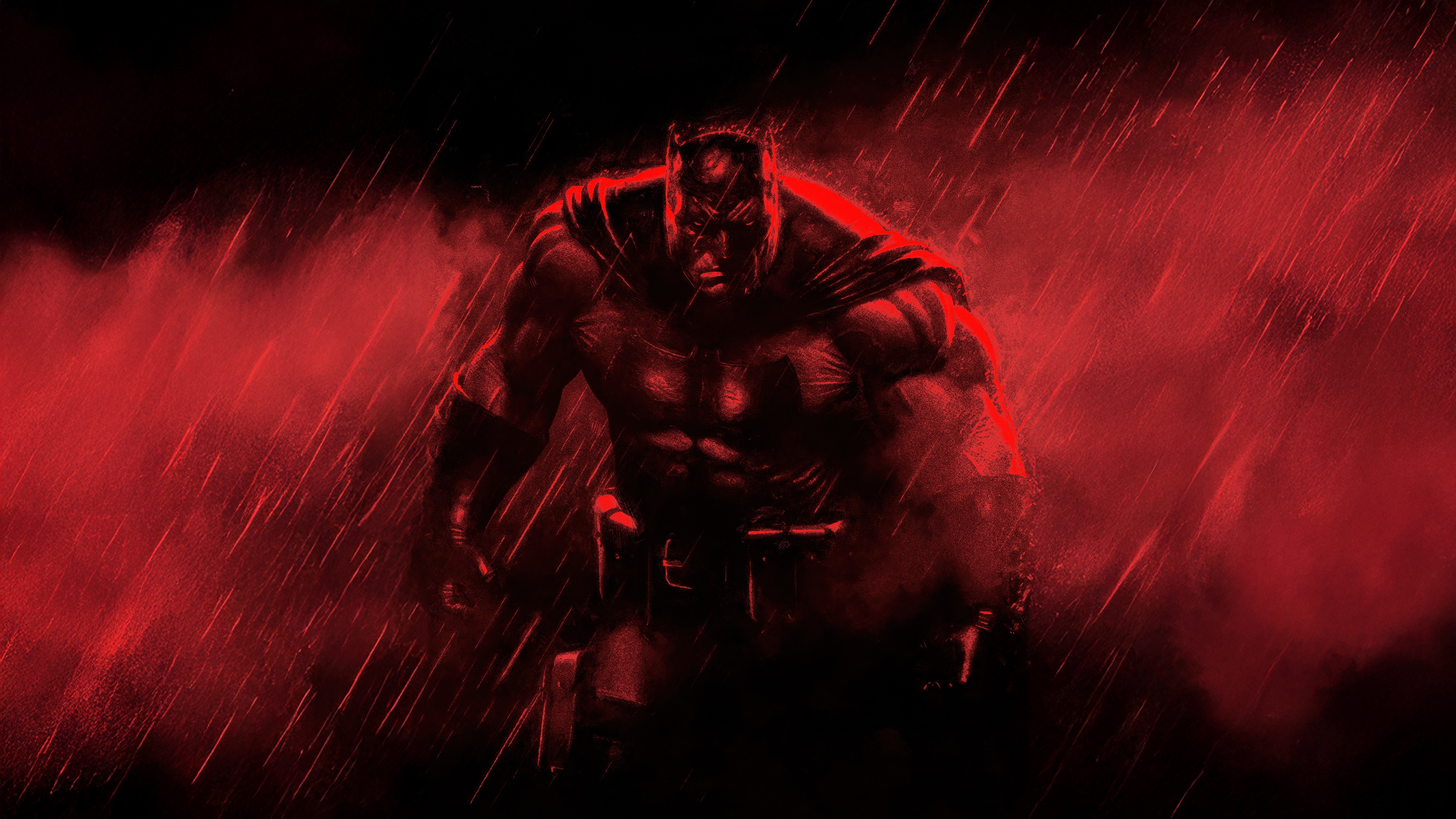 Batman in Red Rain HD Wallpaper