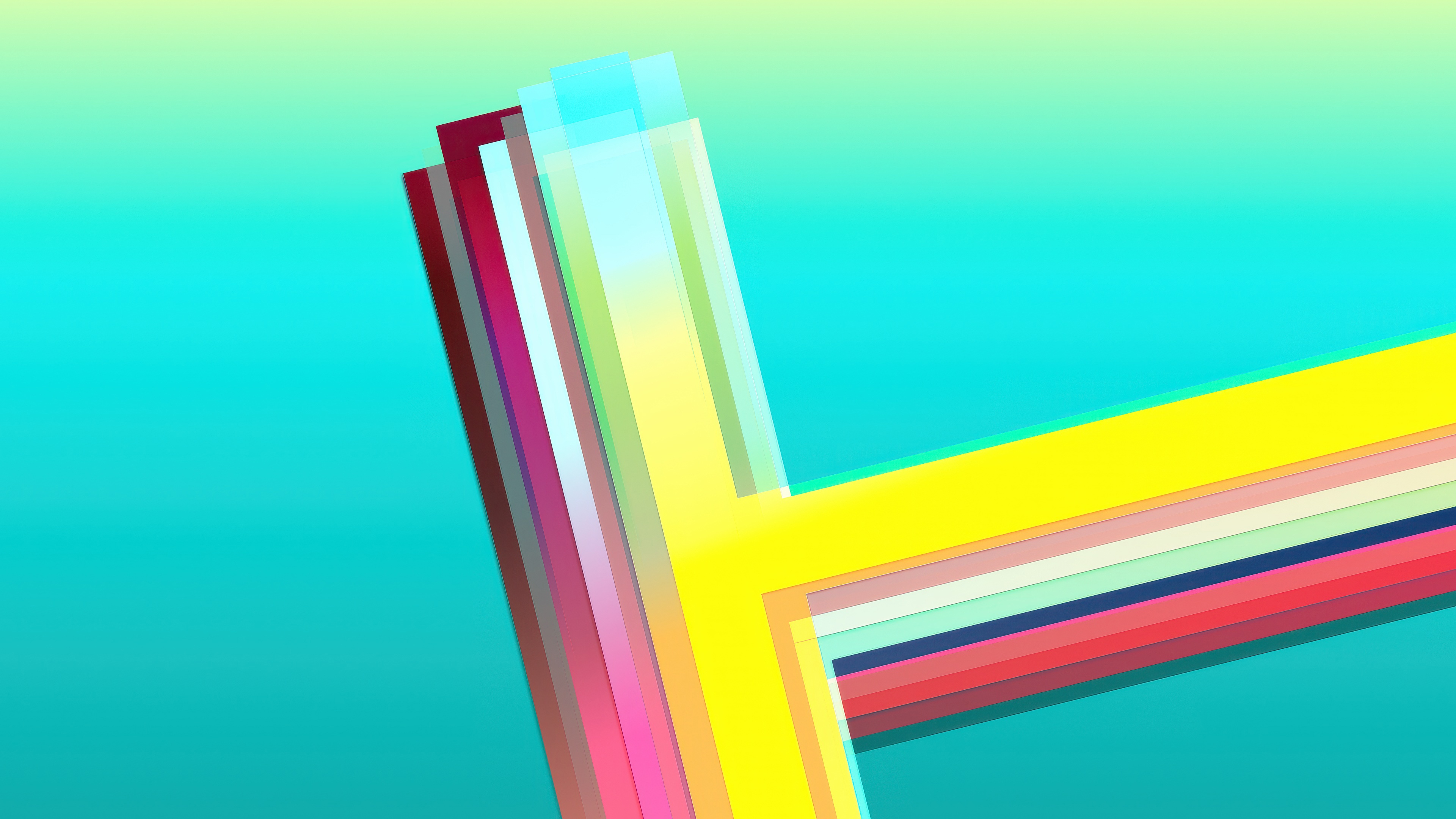 Angular Abstract Layers with Gradient Background HD Wallpaper