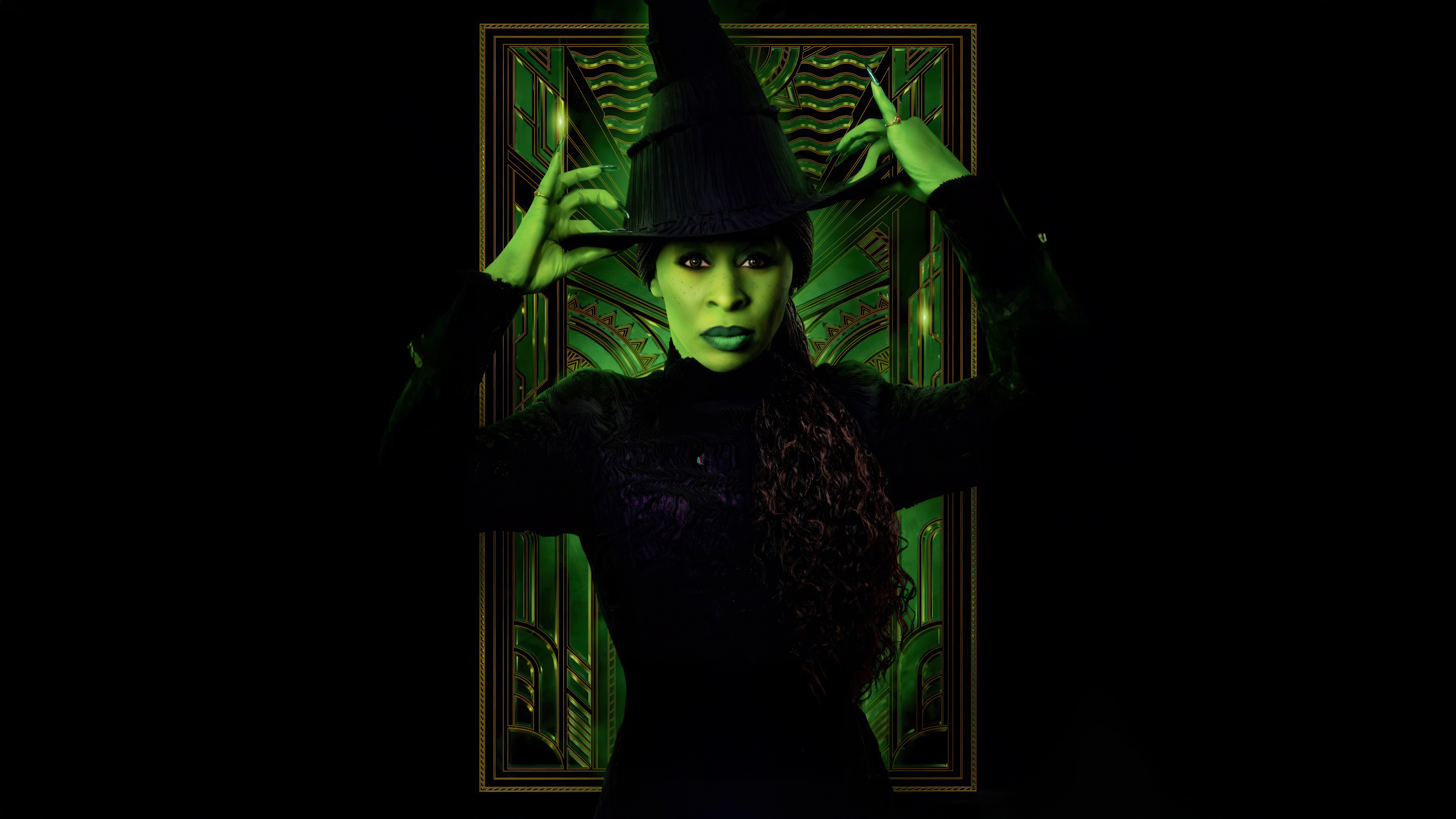 Elphaba from Wicked adjusting her hat HD Wallpaper
