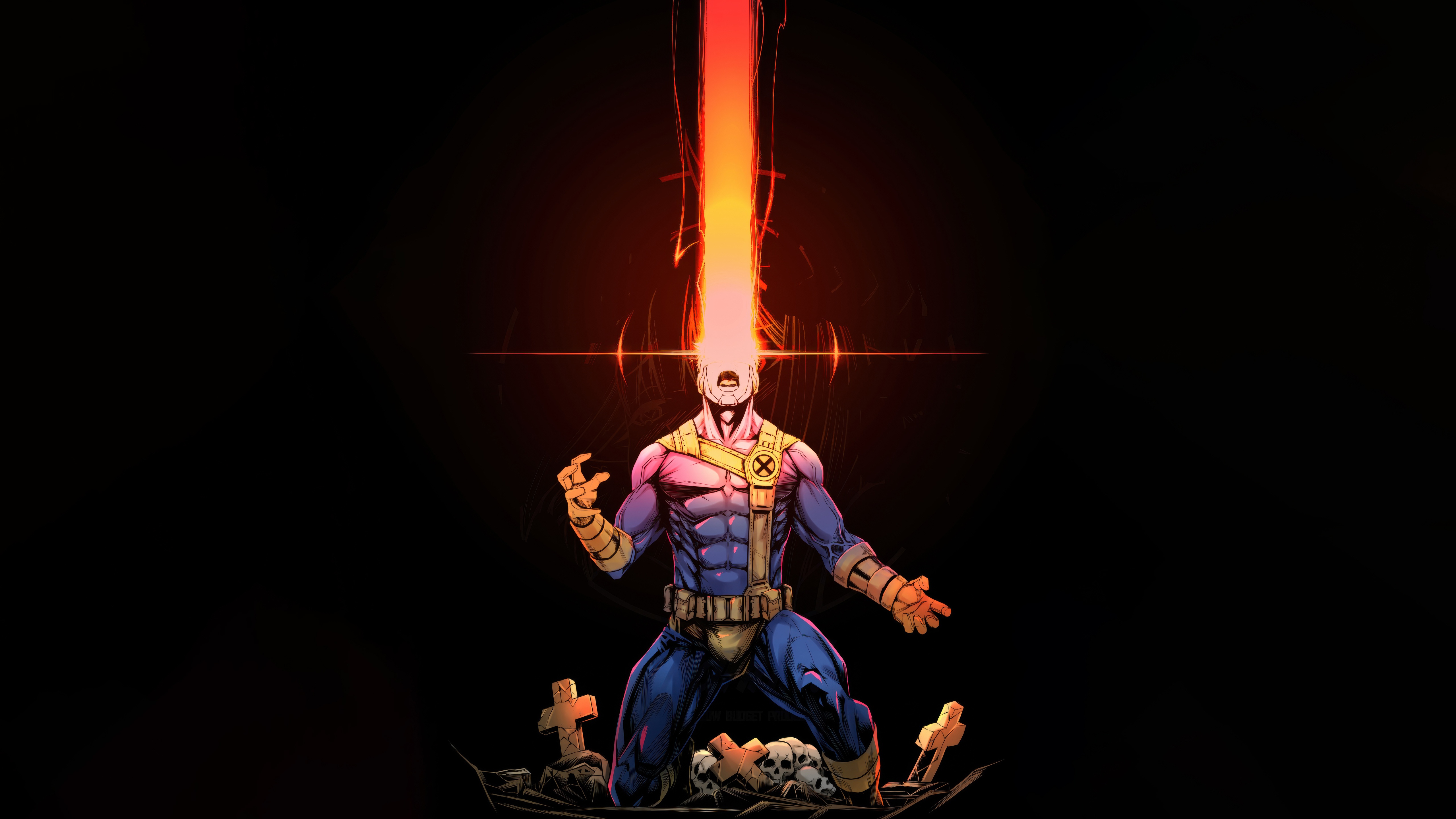 Cyclops Unleashes Optic Blast Amidst Graves HD Wallpaper