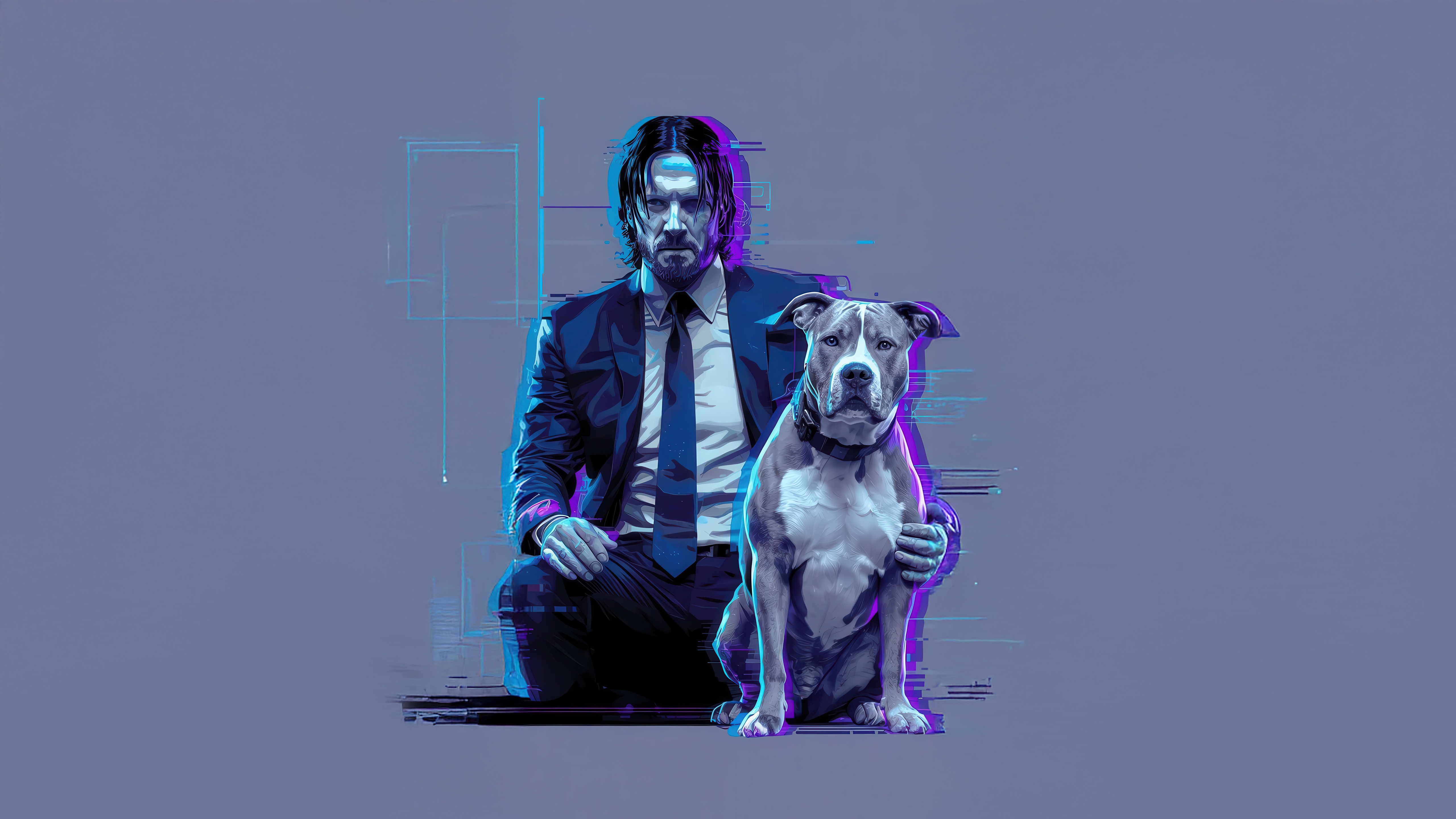 John Wick and his dog HD Wallpaper