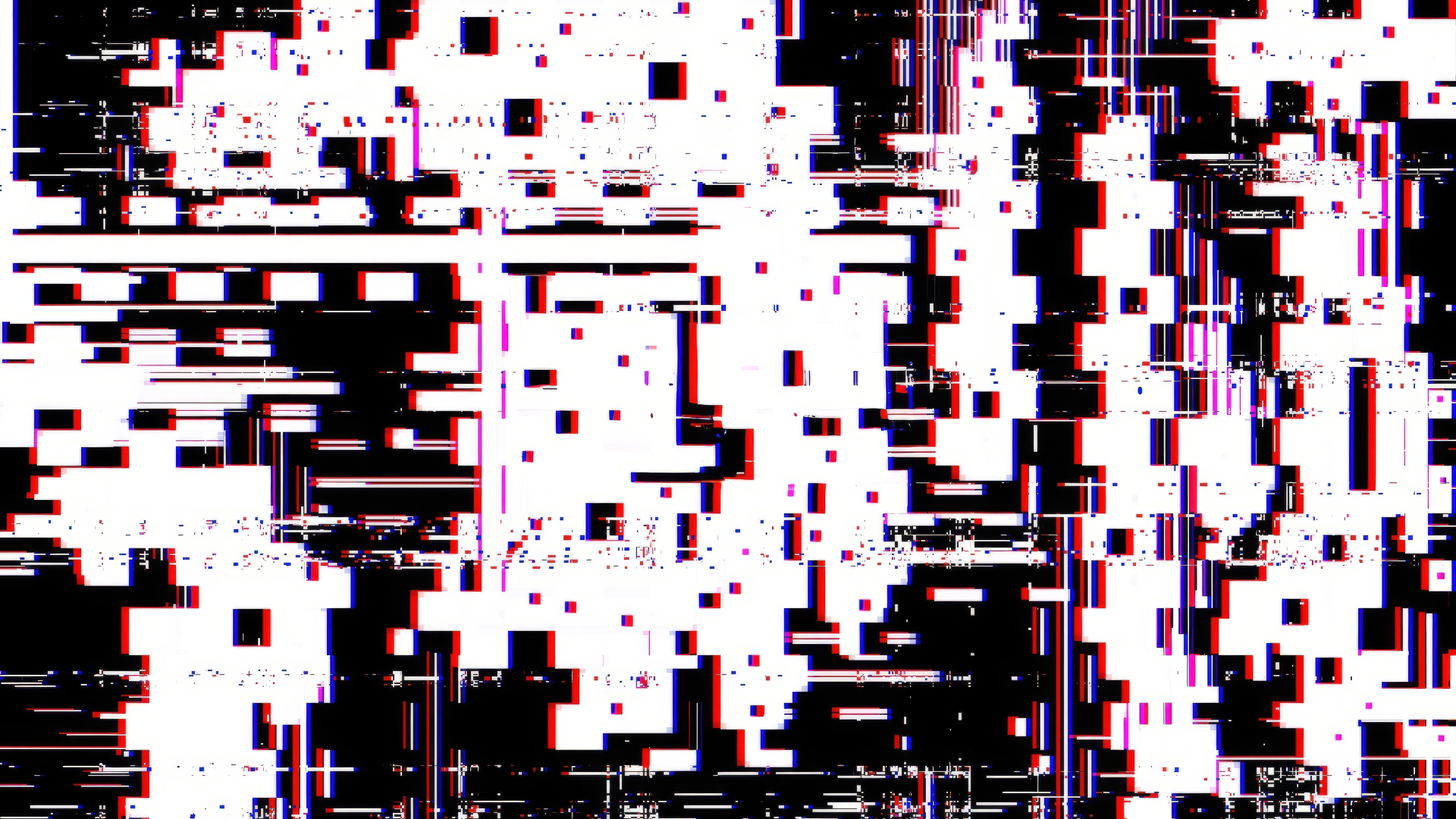 Glitch Art Distortion Abstract Pattern HD Wallpaper