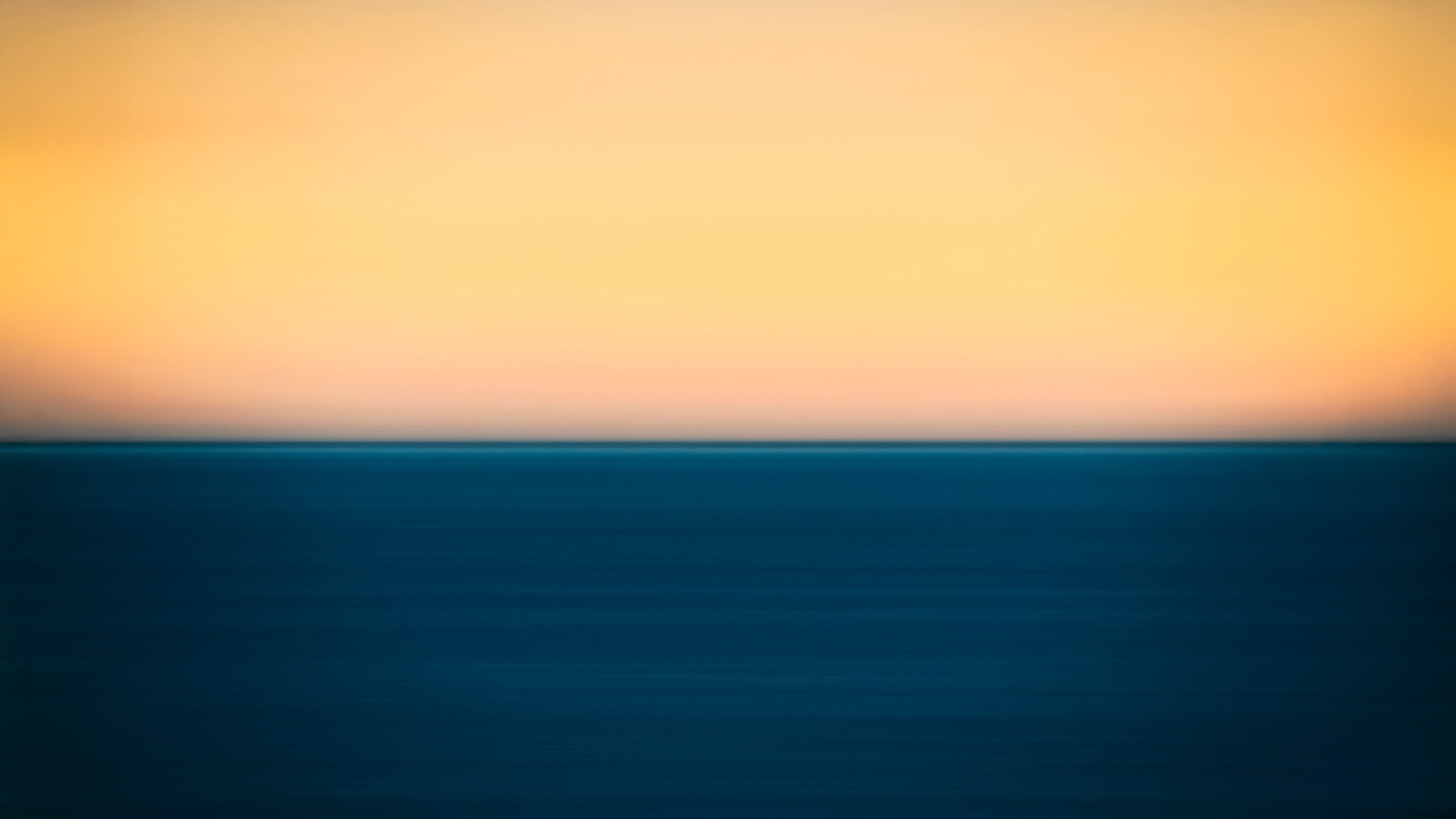 Abstract Horizon with Yellow Sky and Blue Water HD Wallpaper