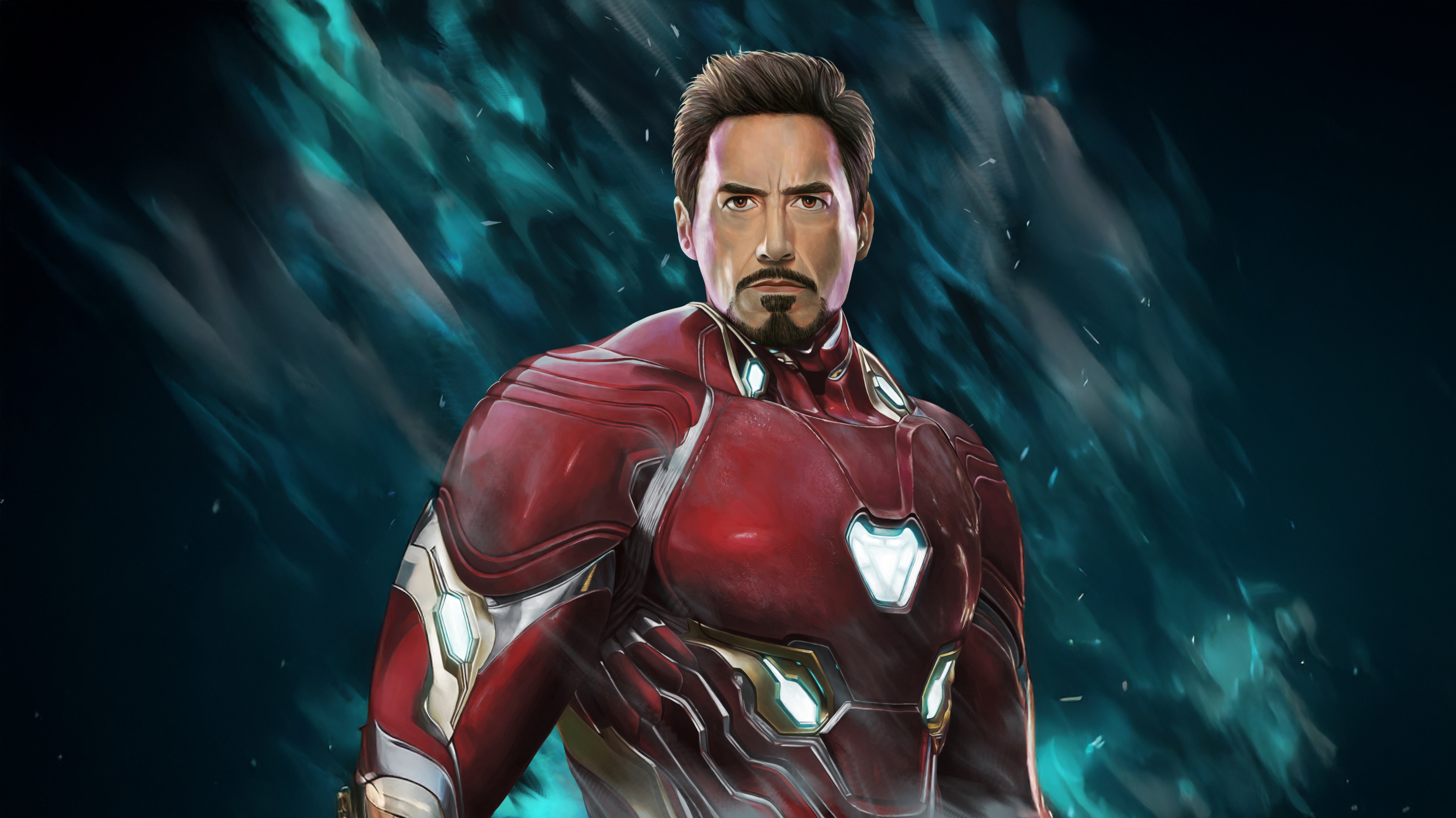 Iron Man in his red and gold suit HD Wallpaper