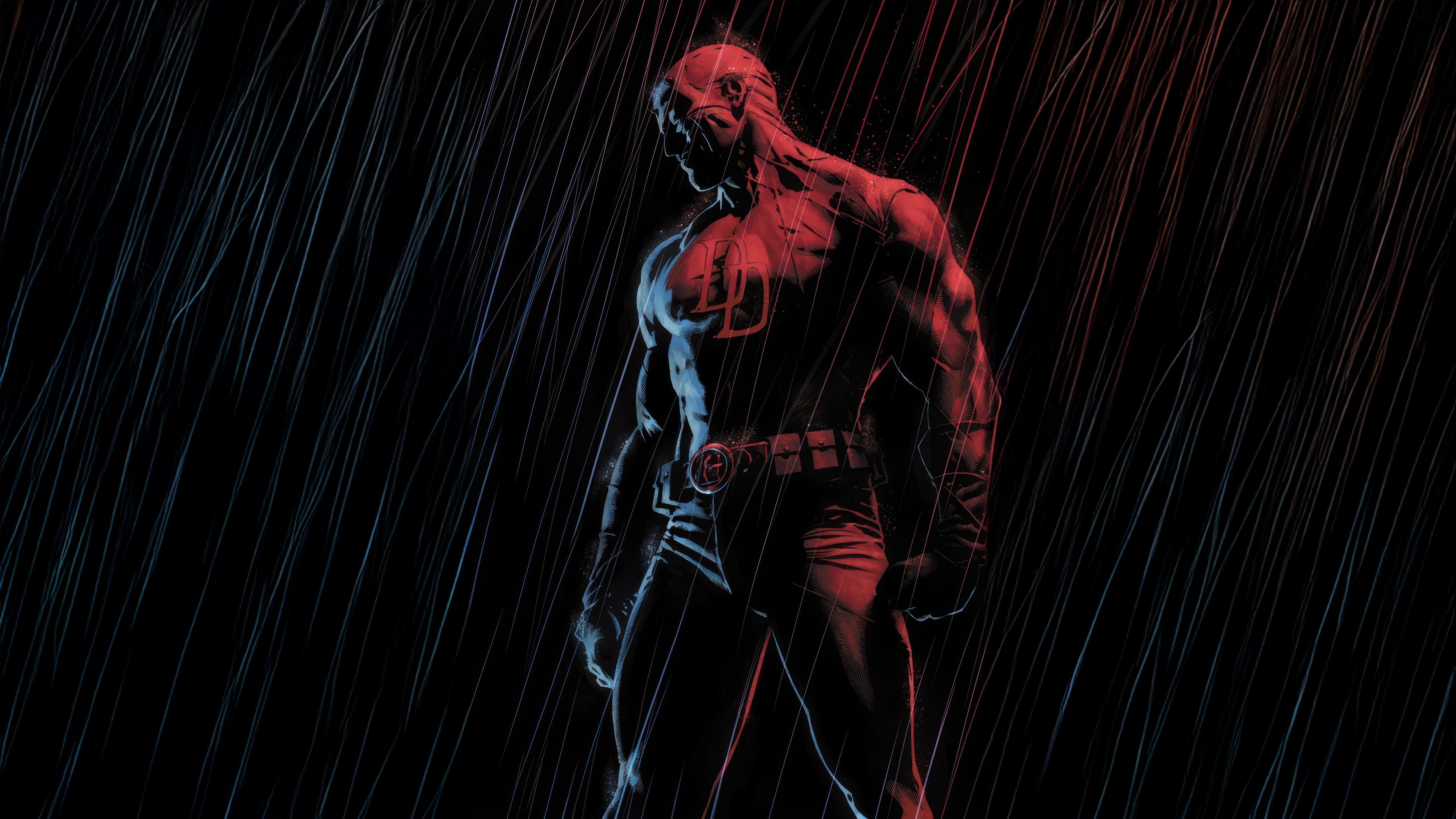 Daredevil in the rain HD Wallpaper