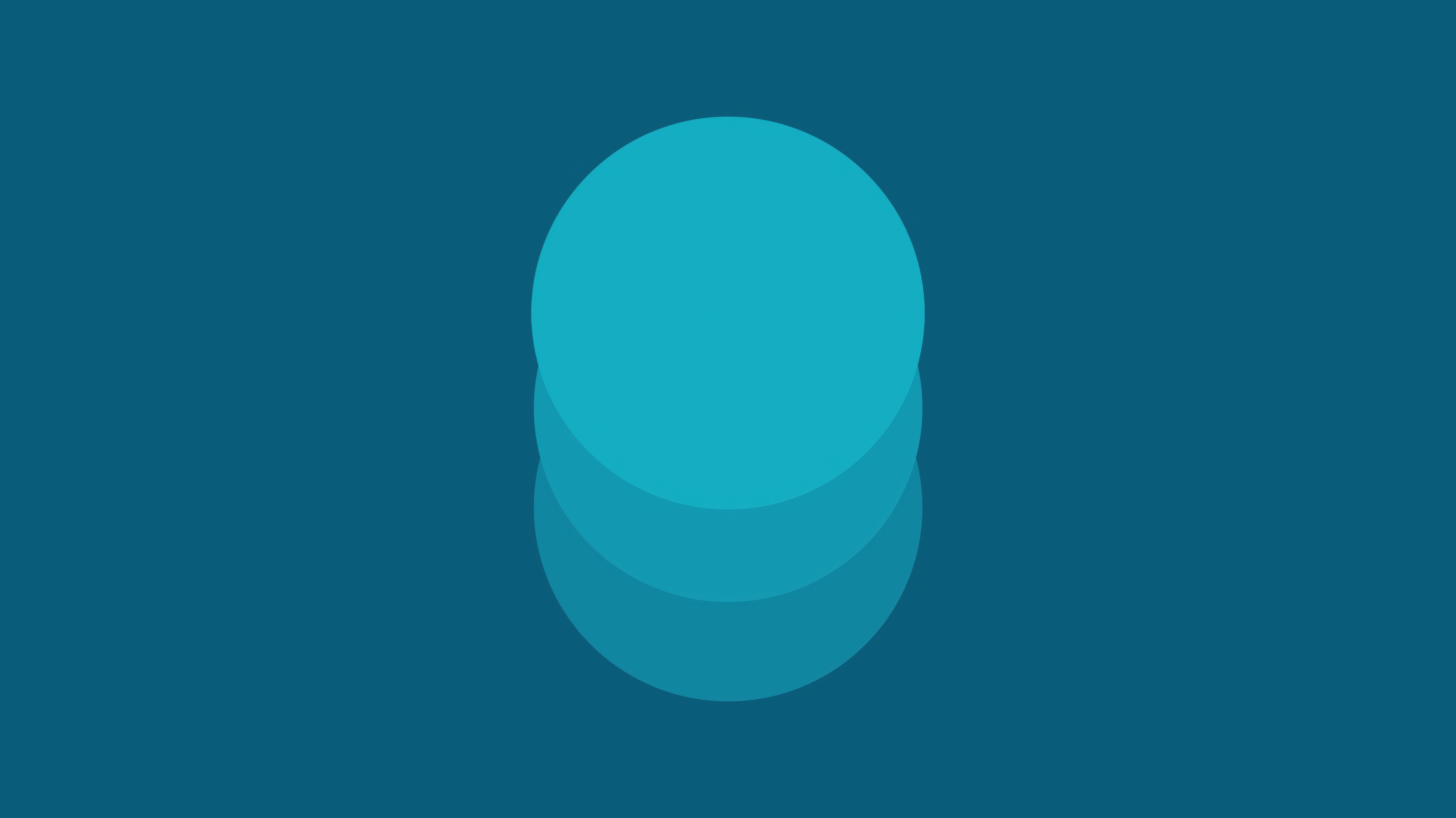Stacked Teal Circles on Blue Background HD Wallpaper