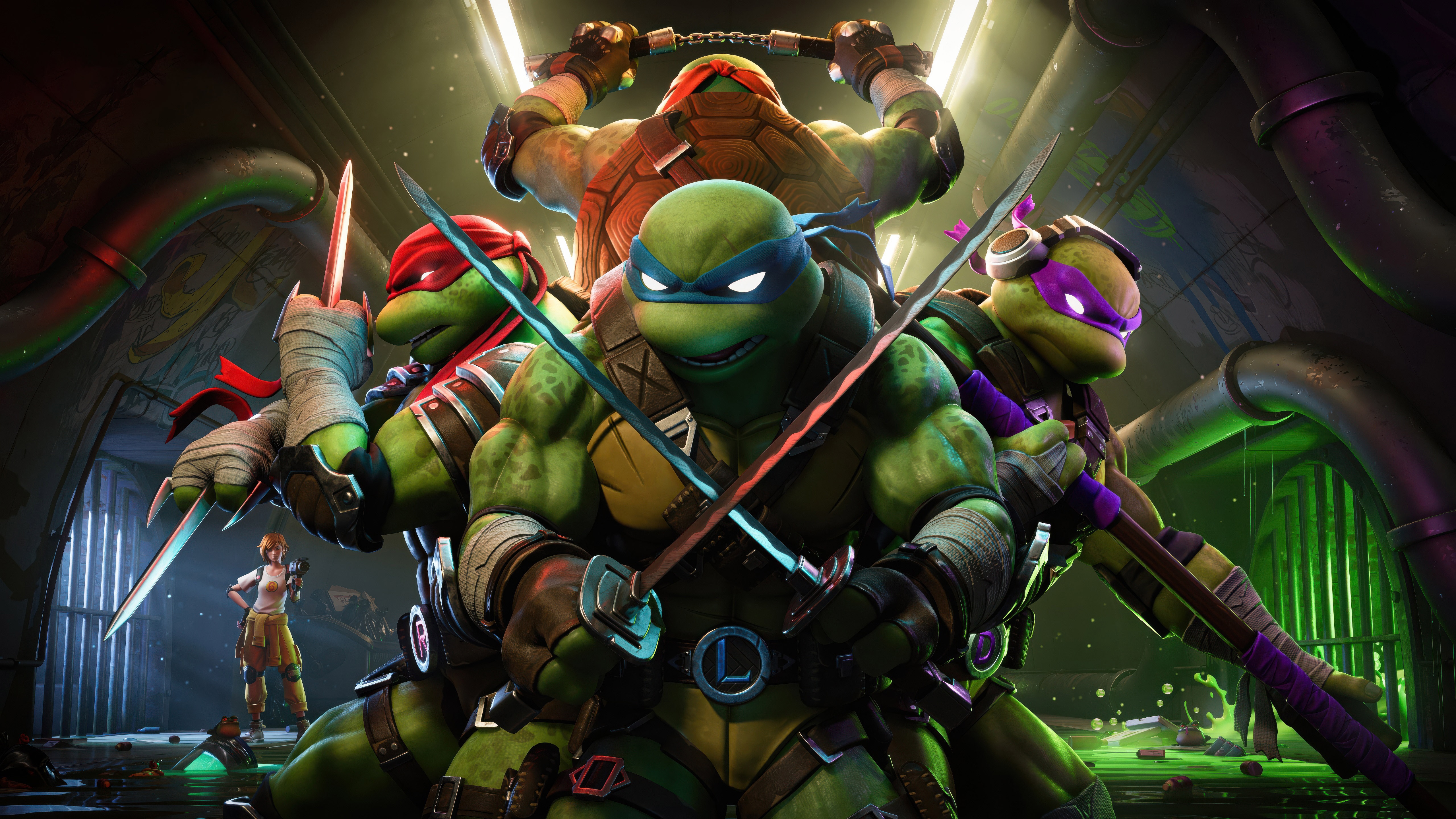 Fortnite X TMNT: Leonardo, Raphael, Donatello, Michelangelo HD Wallpaper
