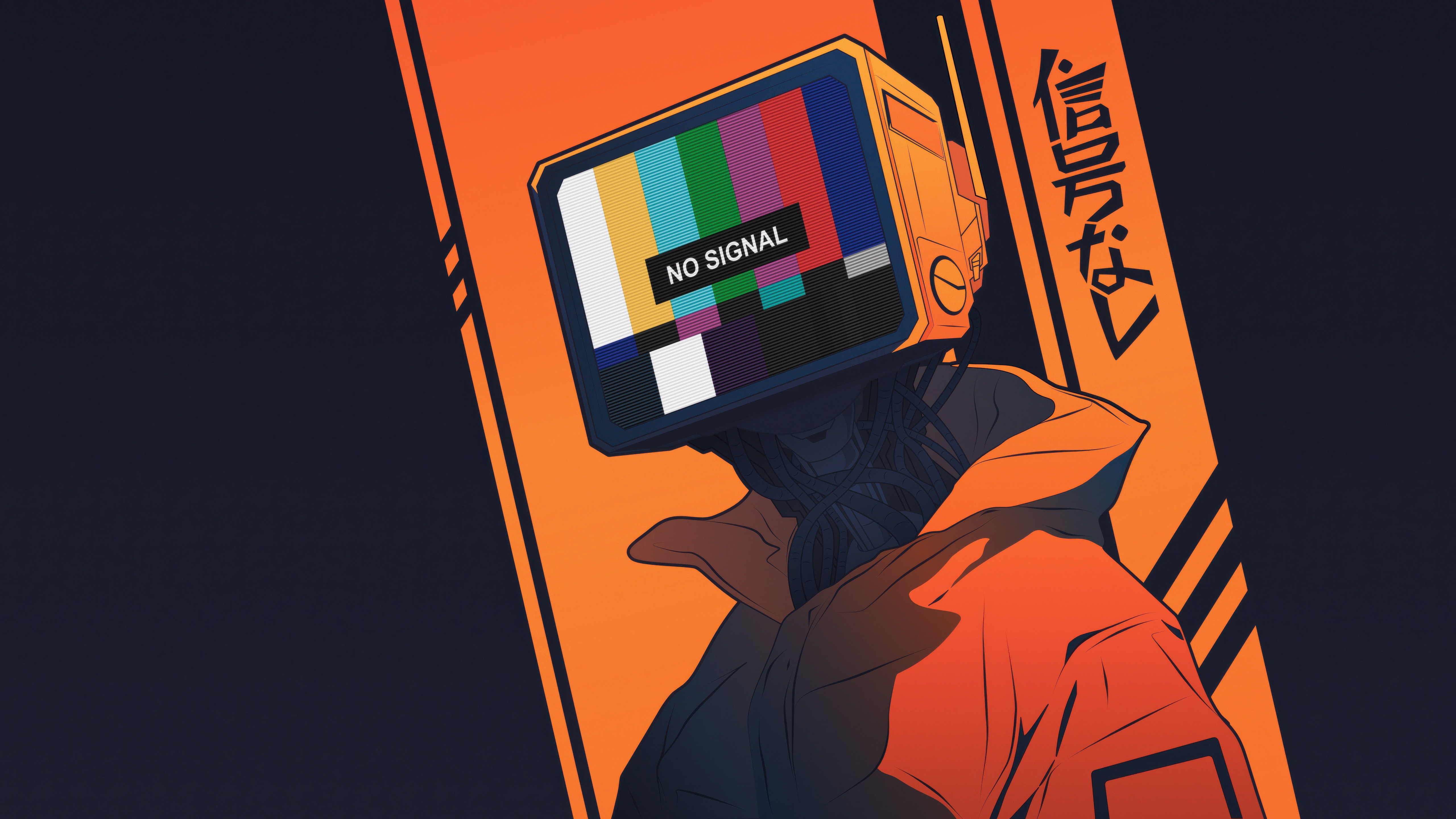 Monitor Boy with No Signal HD Wallpaper