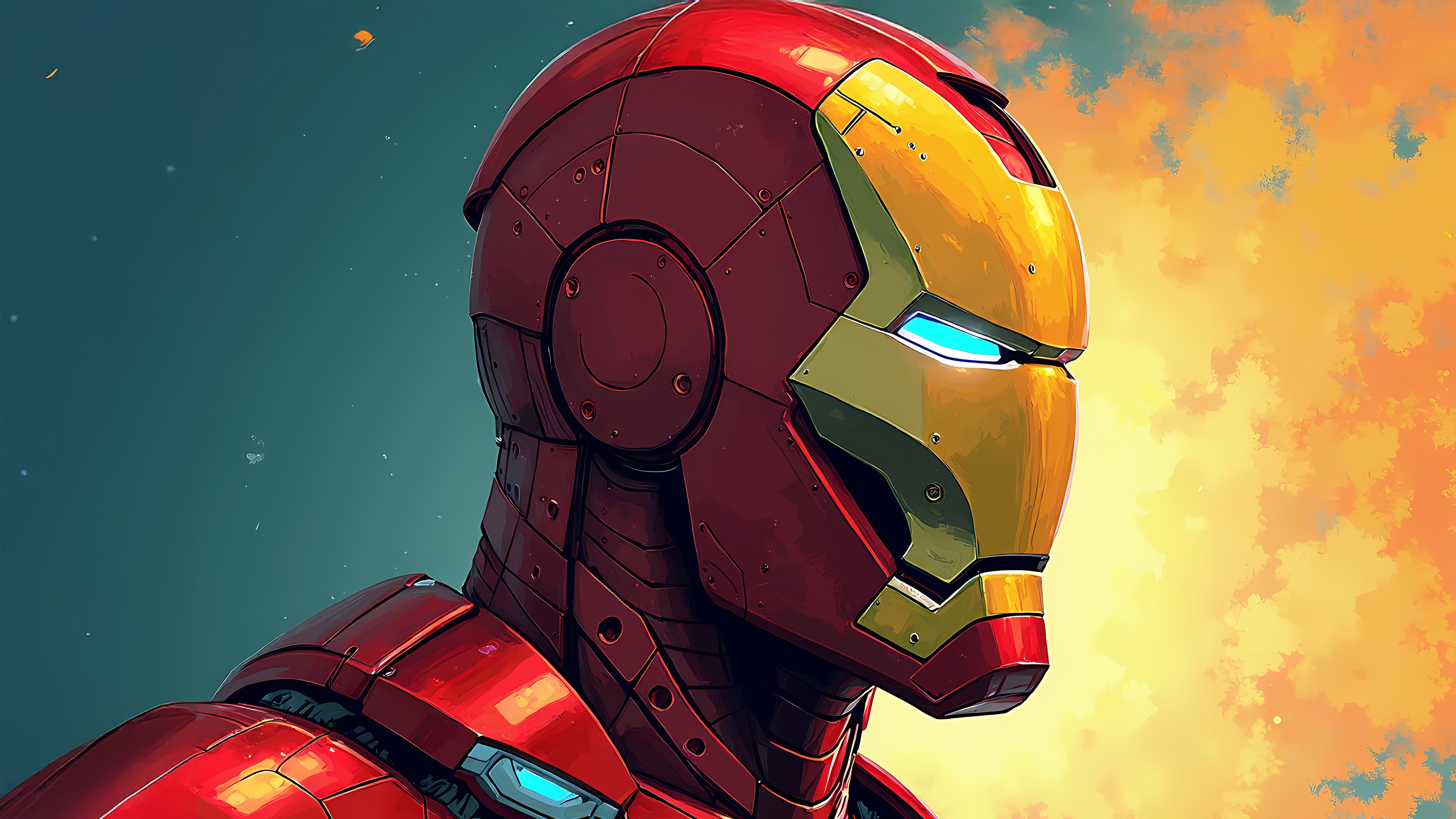 Iron Man Suit in Profile HD Wallpaper
