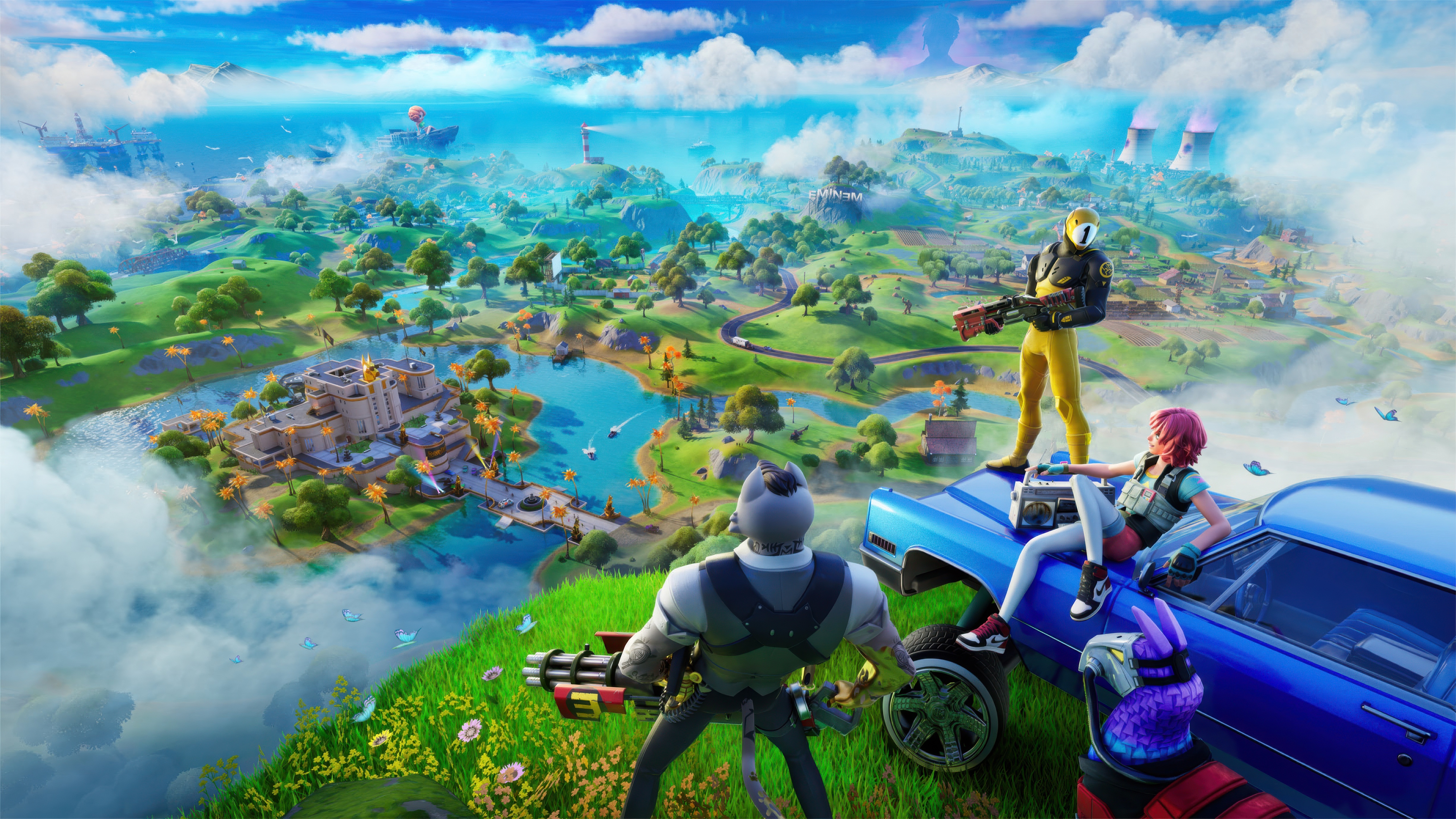 Fortnite Chapter 2 Remix with Characters and Vehicles HD Wallpaper
