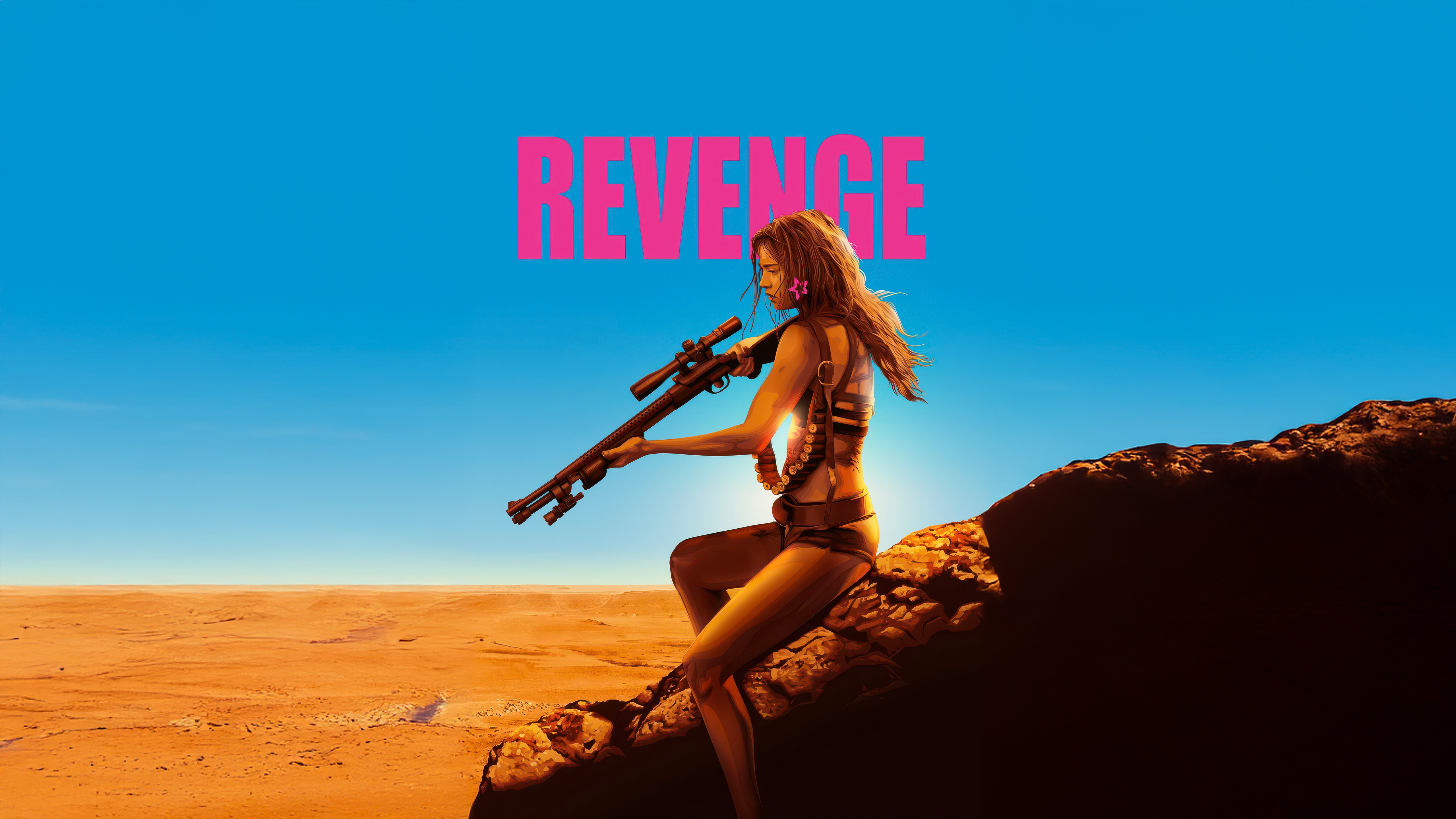Revenge Sniper In The Dunes HD Wallpaper