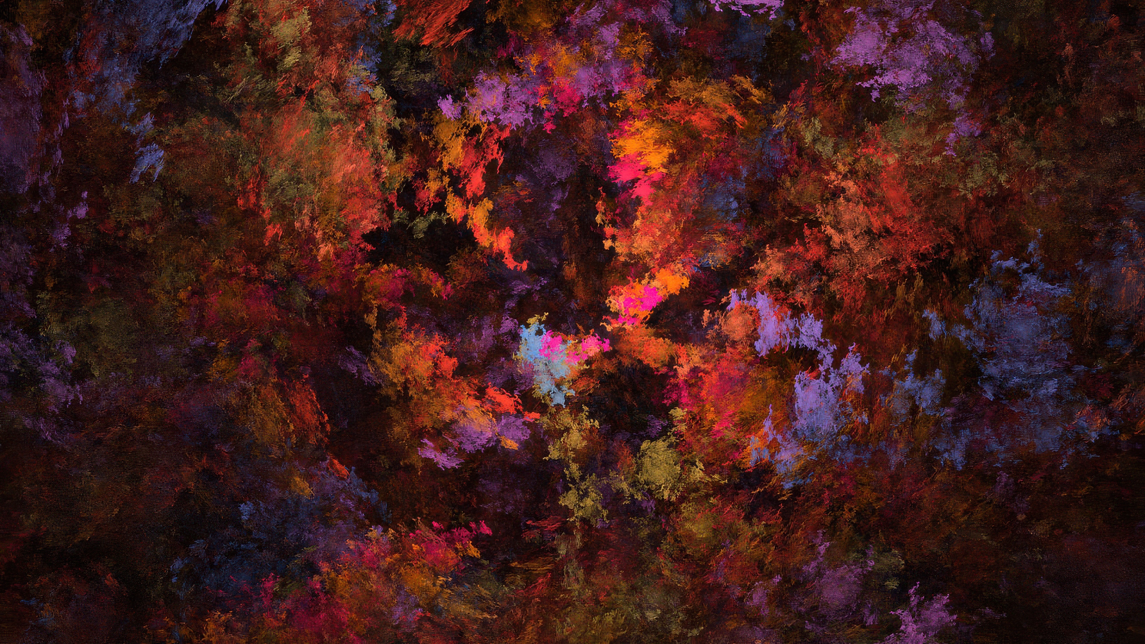 Fractal Forest Floor Abstract Art HD Wallpaper