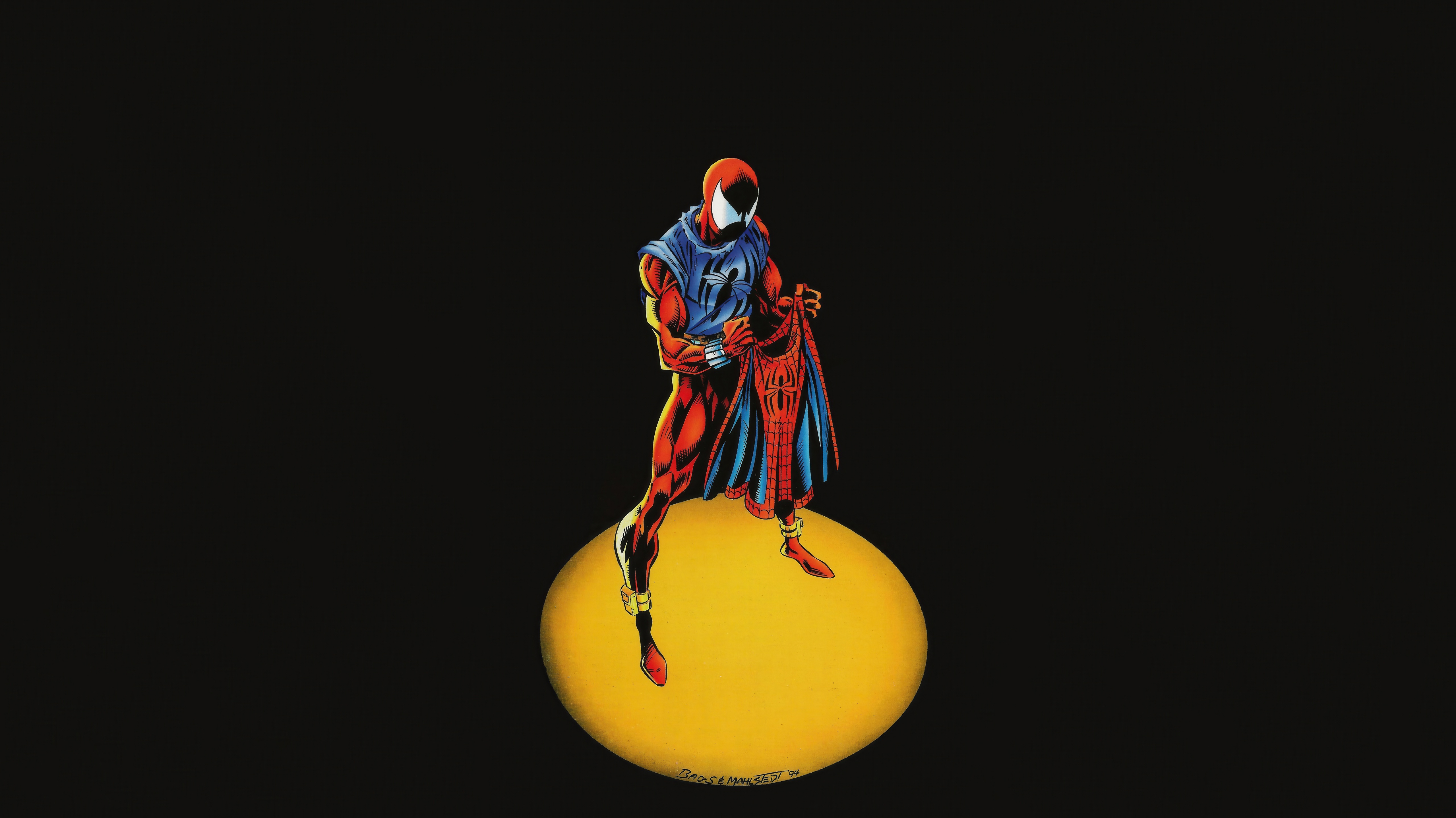 Scarlet Spider holding his costume HD Wallpaper