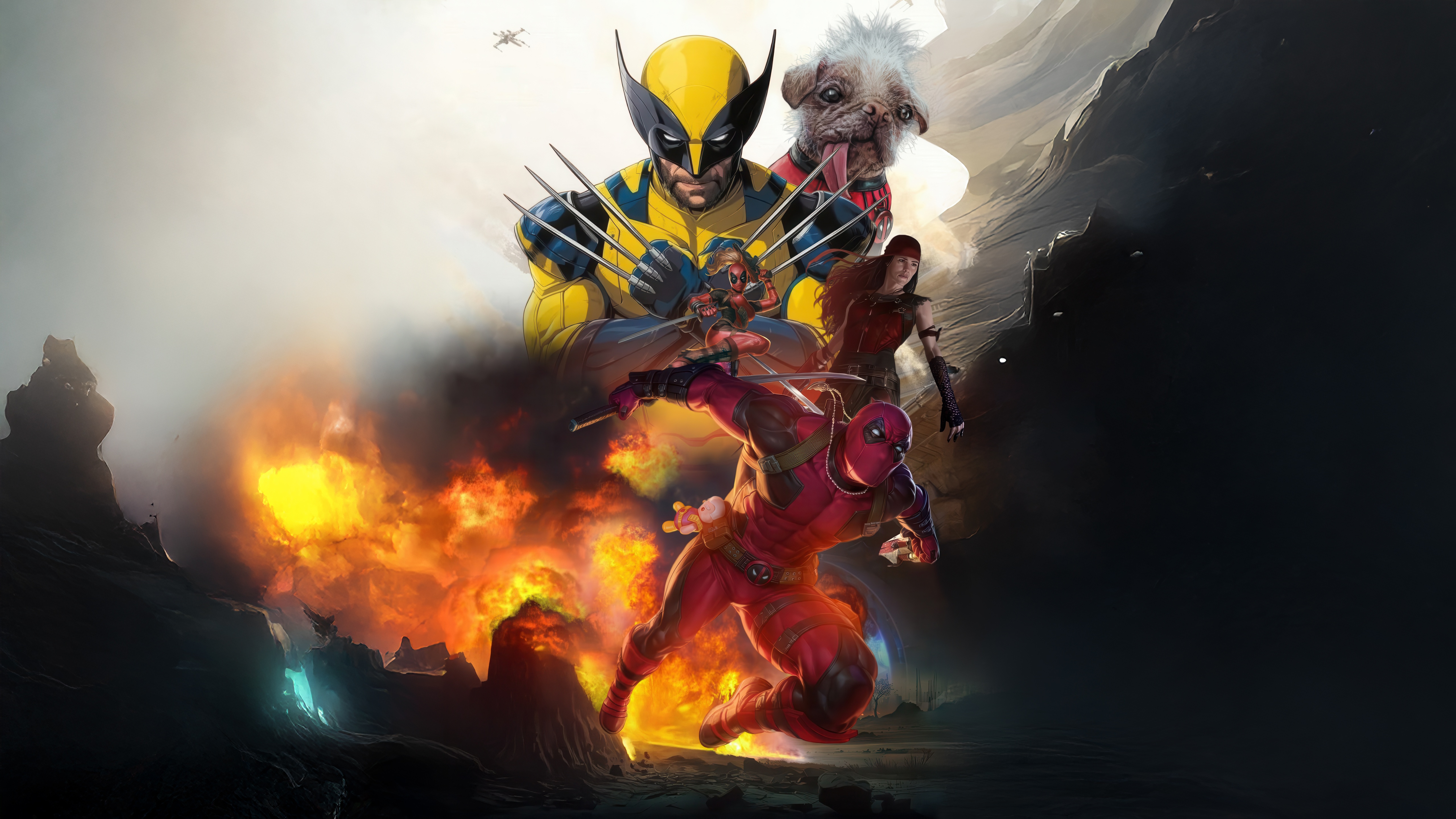 Deadpool And Wolverine In A Chaotic World HD Wallpaper