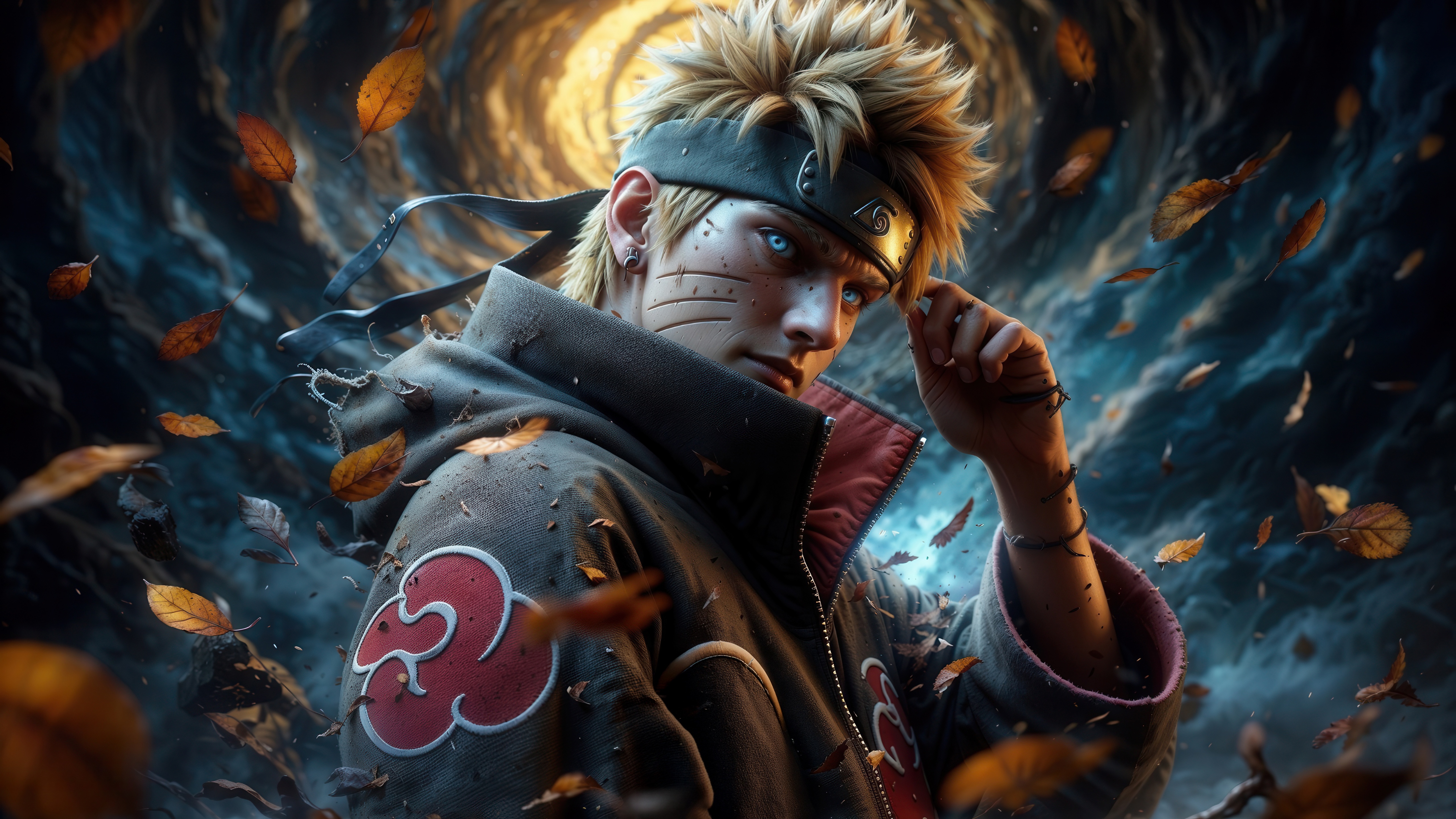 Naruto Uzumaki in Akatsuki Robes HD Wallpaper