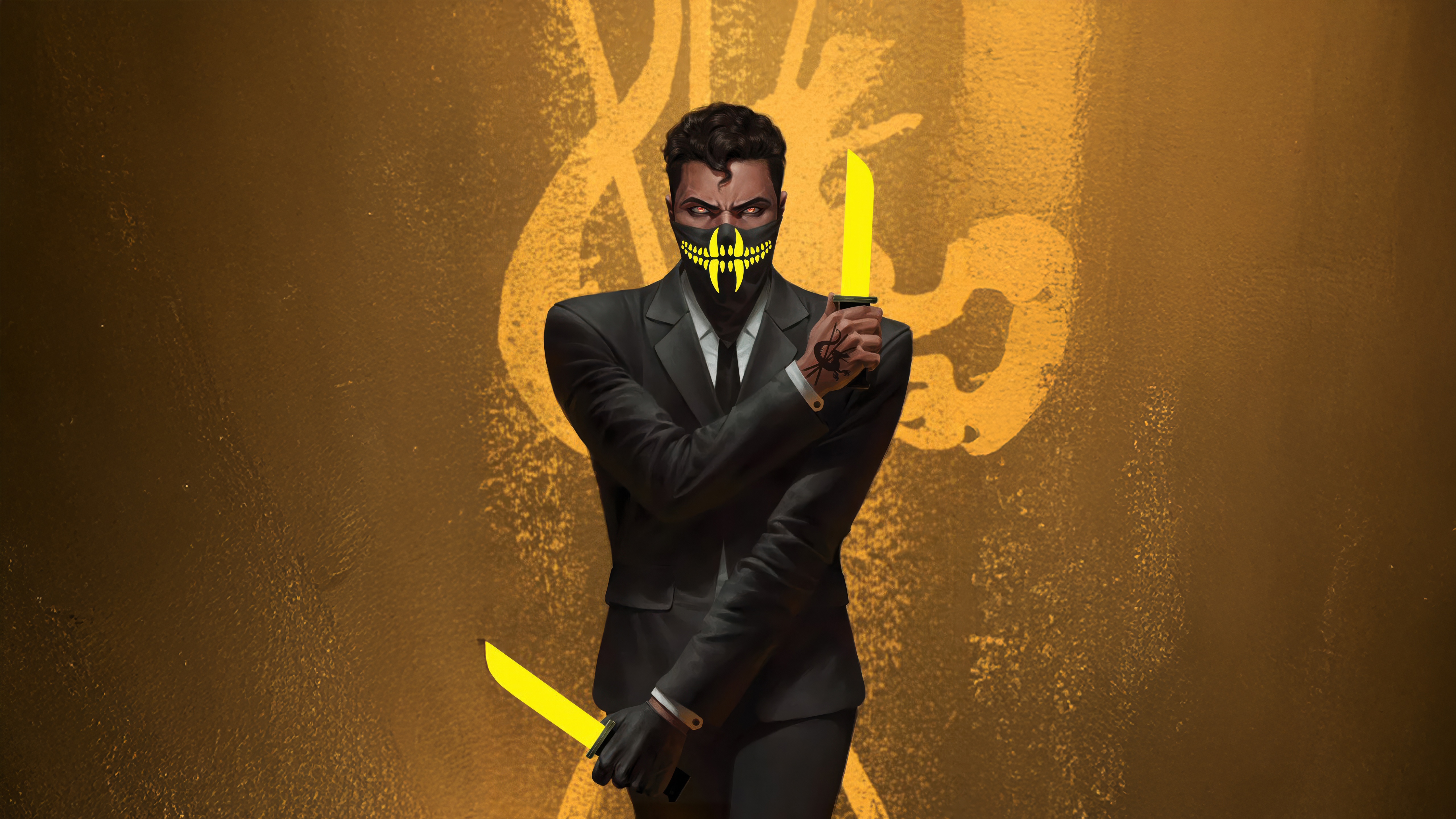 House of Slaughter character with knives HD Wallpaper