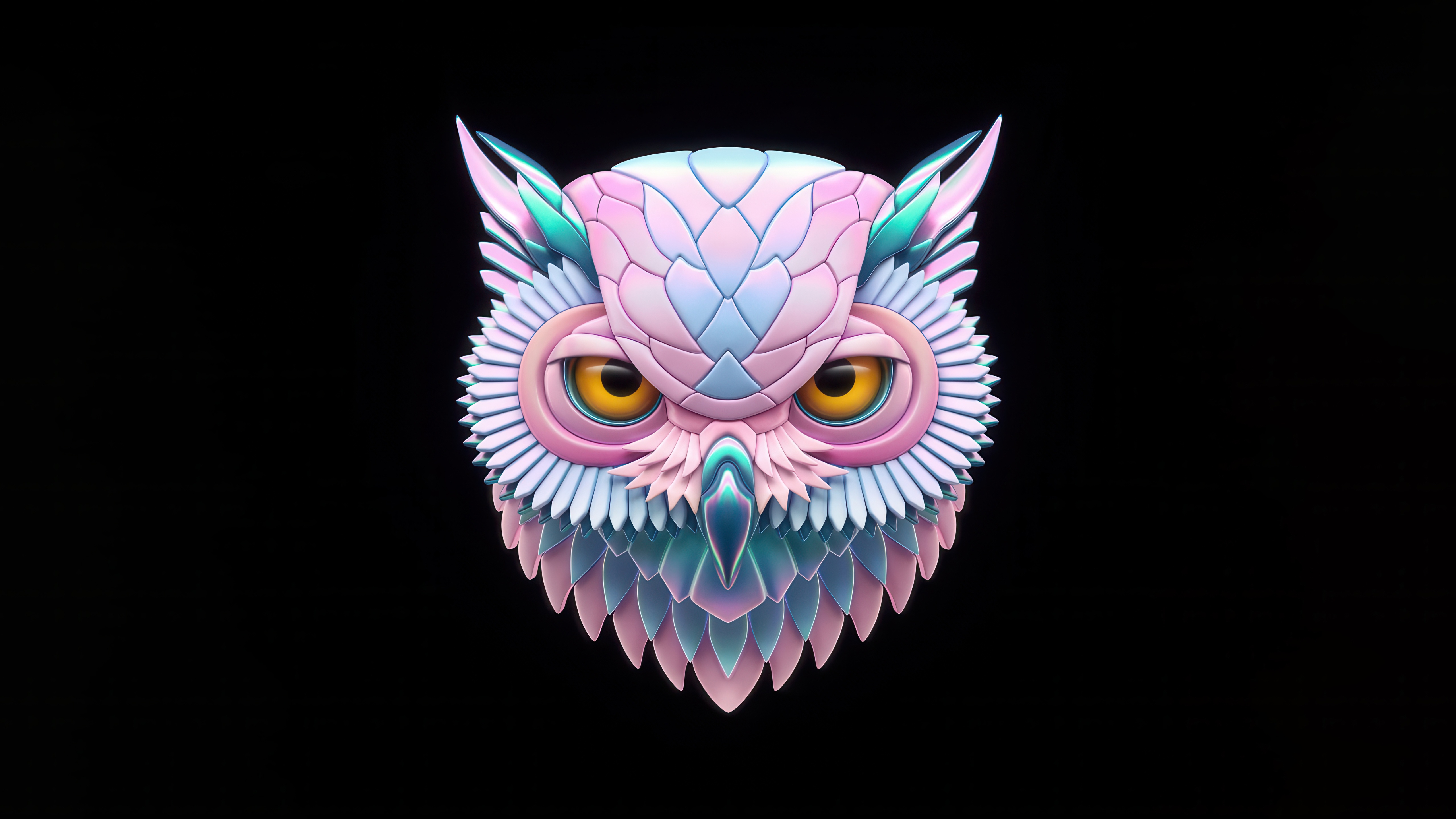 Minimalist Owl Illustration HD Wallpaper