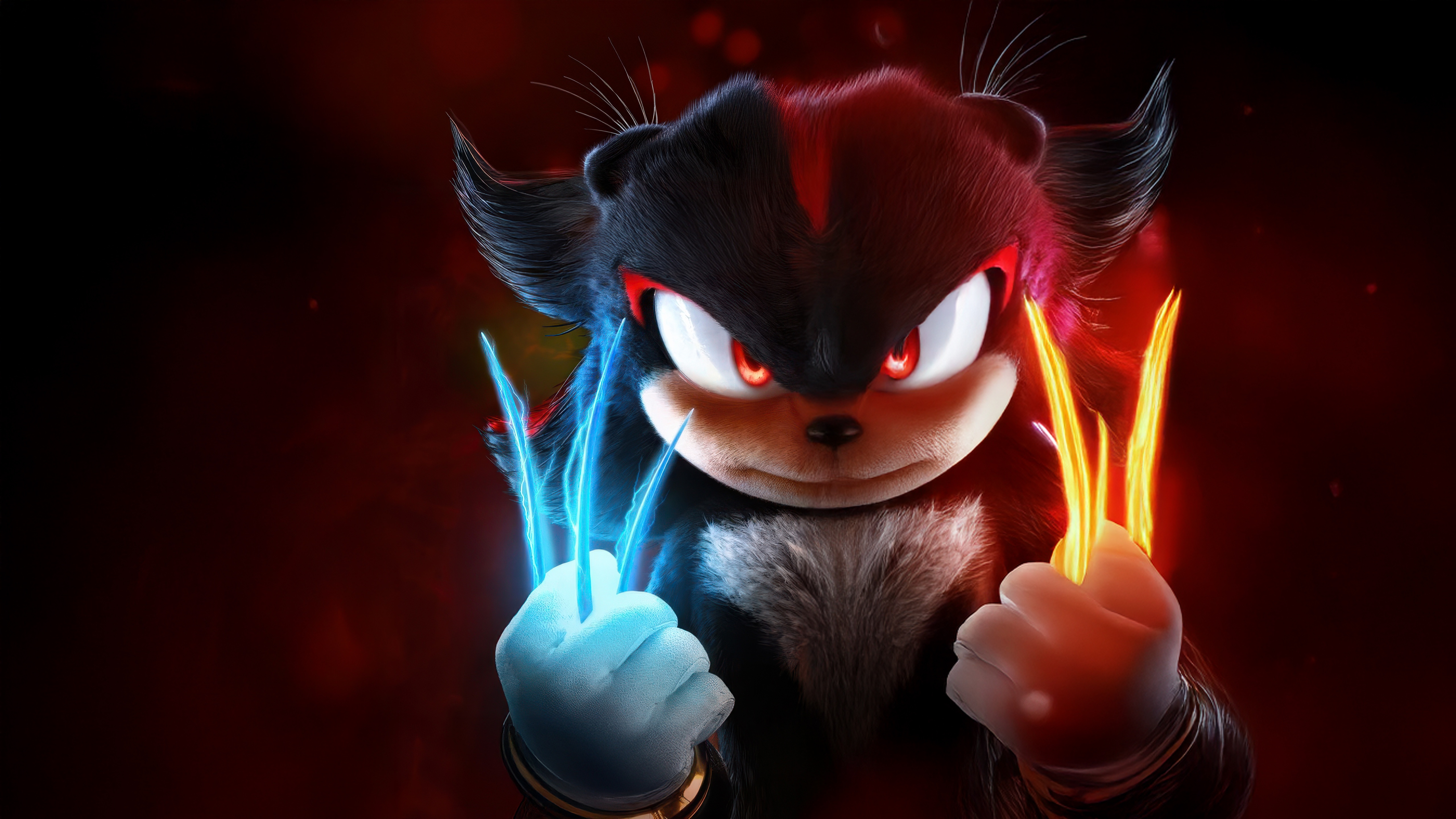 Shadow the Hedgehog with glowing claws HD Wallpaper